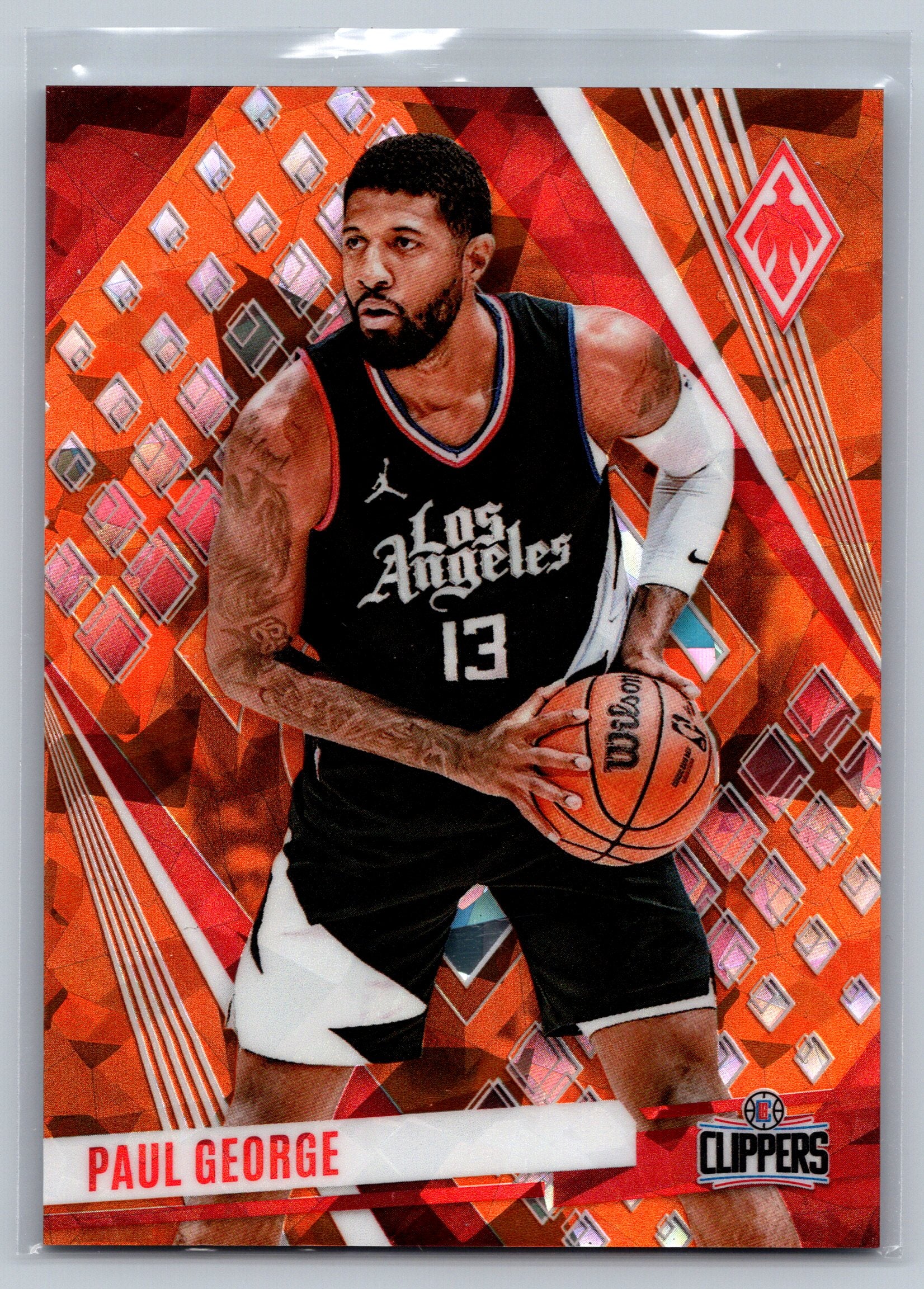 2023 Panini Phoenix Paul George Orange Cracked Ice /249 #202