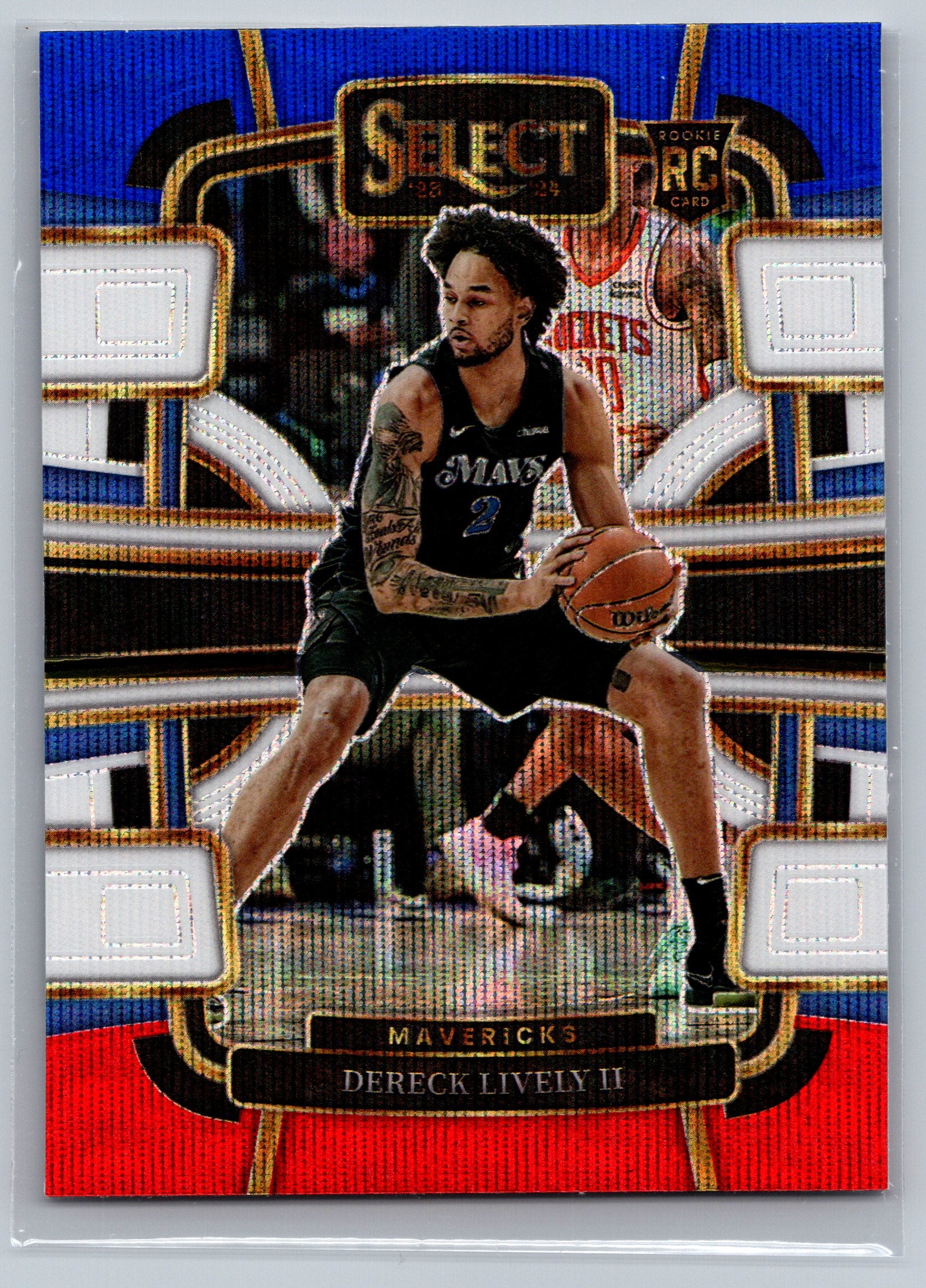 2023 Panini Select Dereck Lively II Red Blue Concourse Level Rookie Card #76