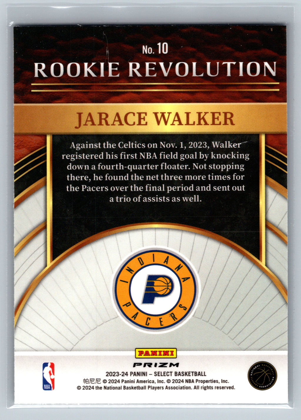 2023 Panini Select Jarace Walker Green Rookie Revolution #10