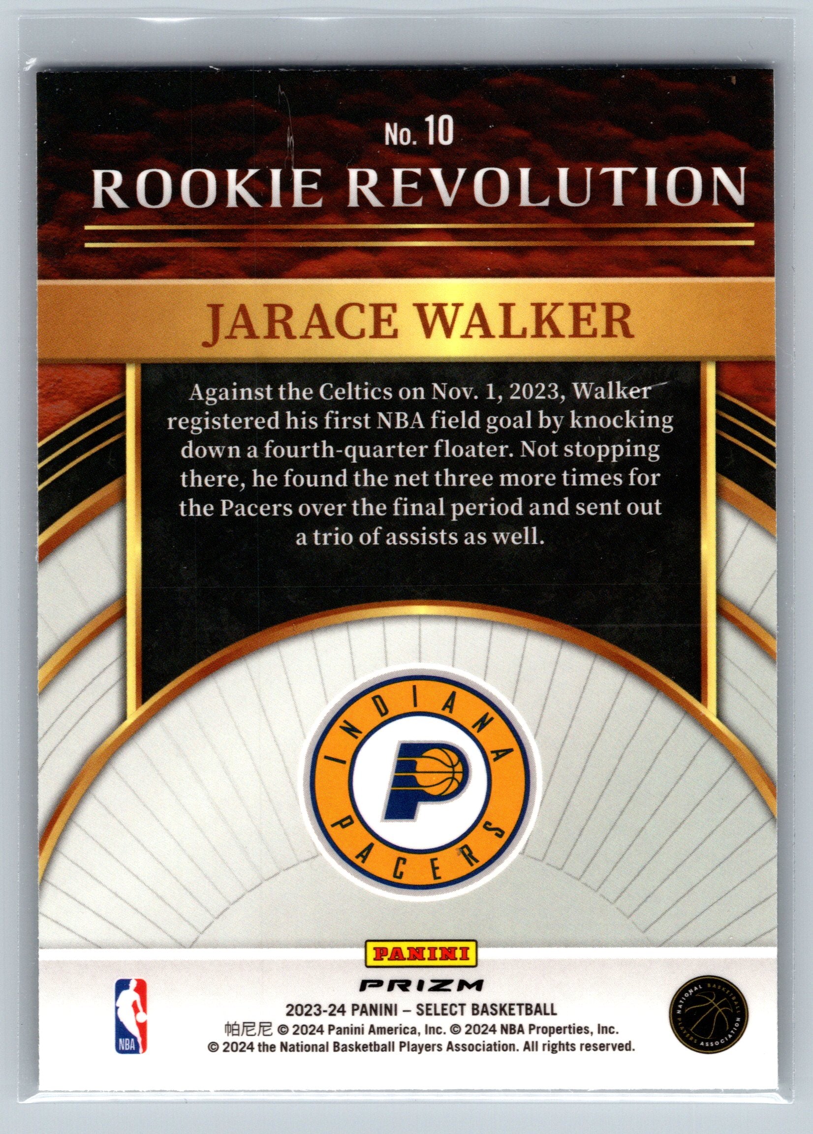 2023 Panini Select Jarace Walker Green Rookie Revolution #10