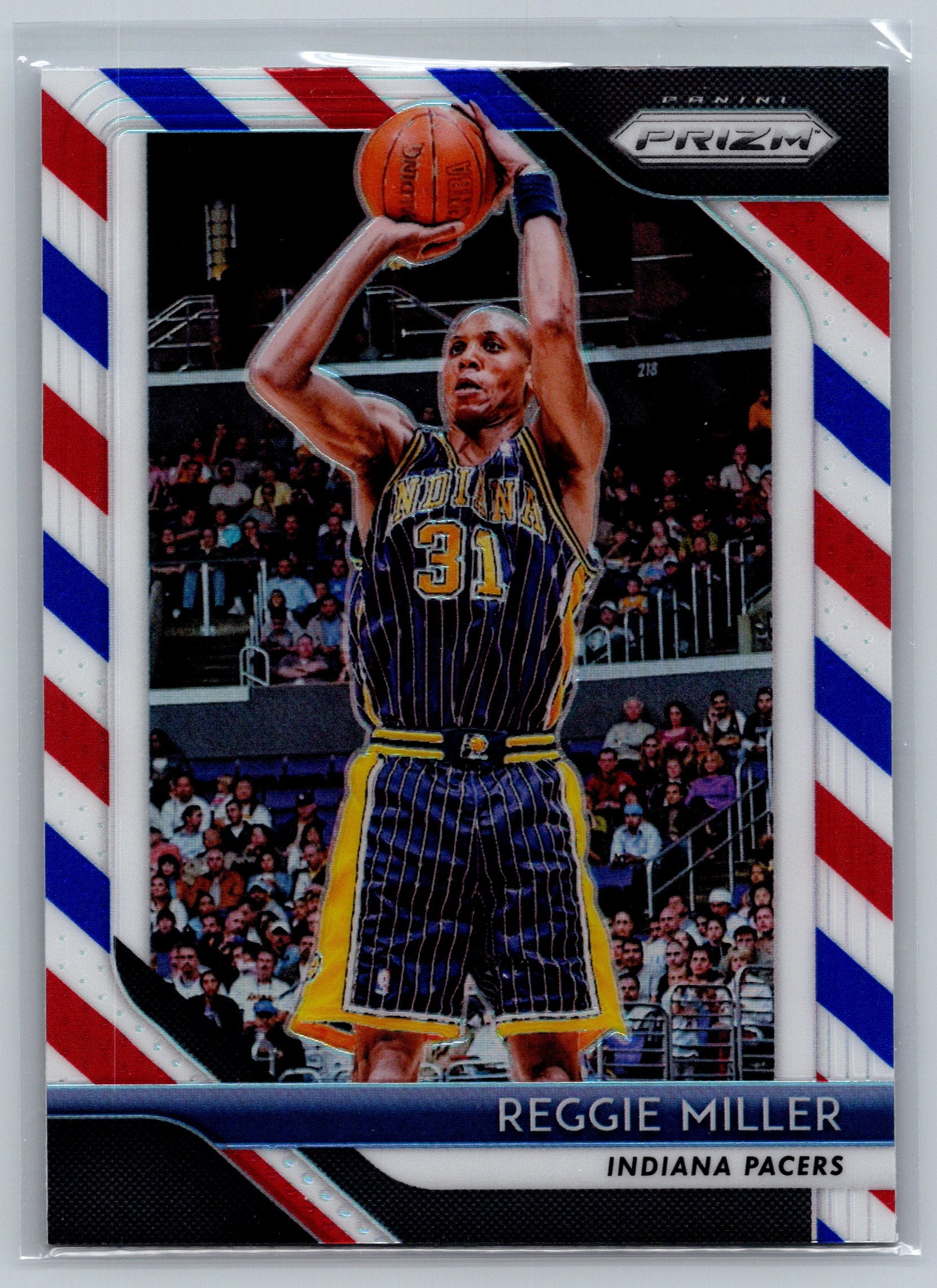 2018 Panini Prizm Reggie Miller Red White Blue #55