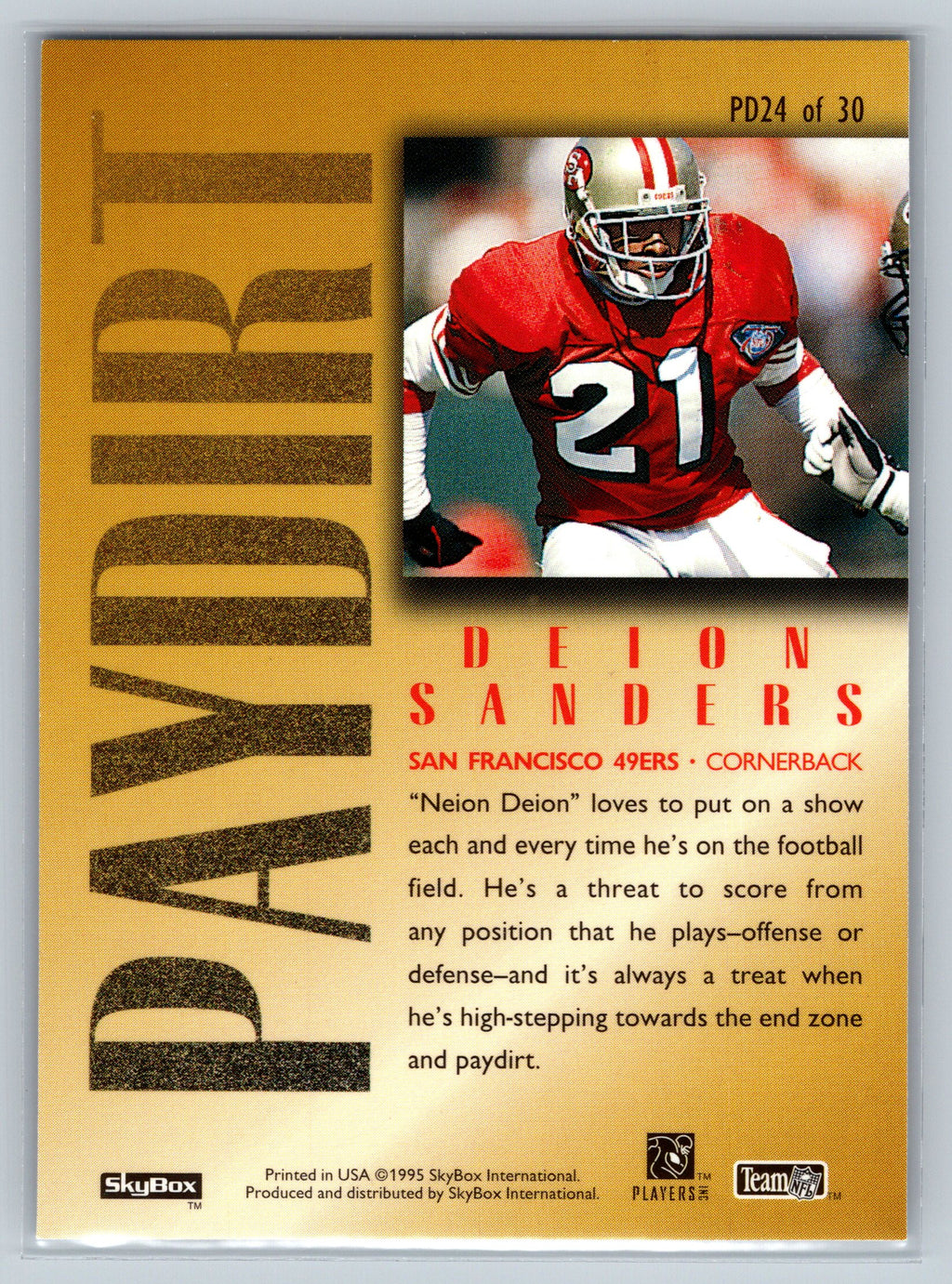 1995 Skybox International Deion Sanders #PD24