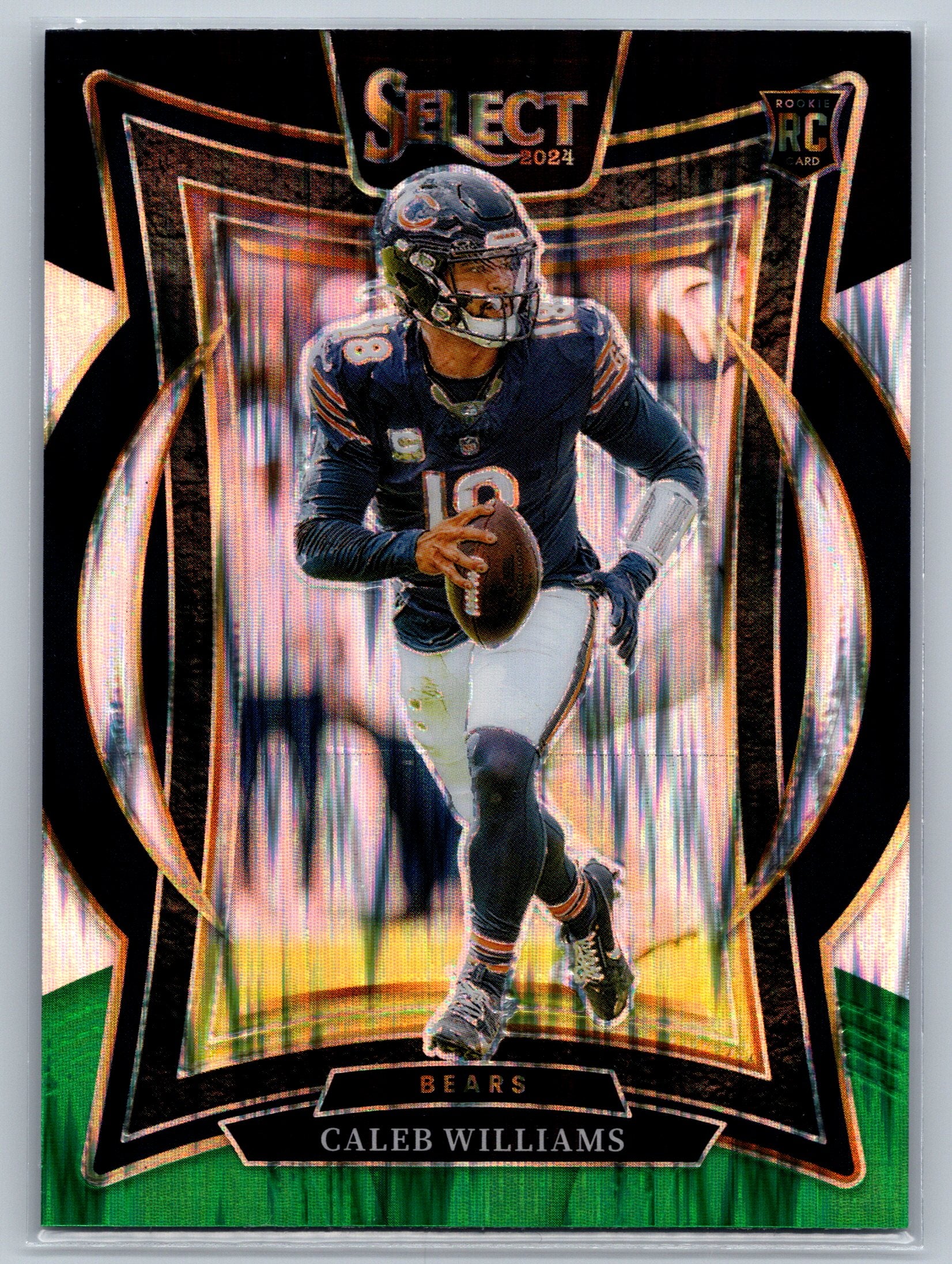 2024 Panini Select Caleb Williams Black Green Shock Concourse Level Rookie Card #25