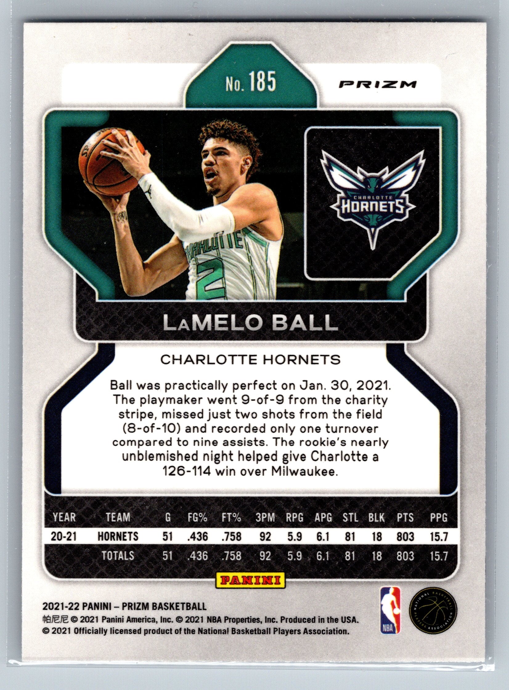 2021 Panini Prizm LaMelo Ball Wave #185
