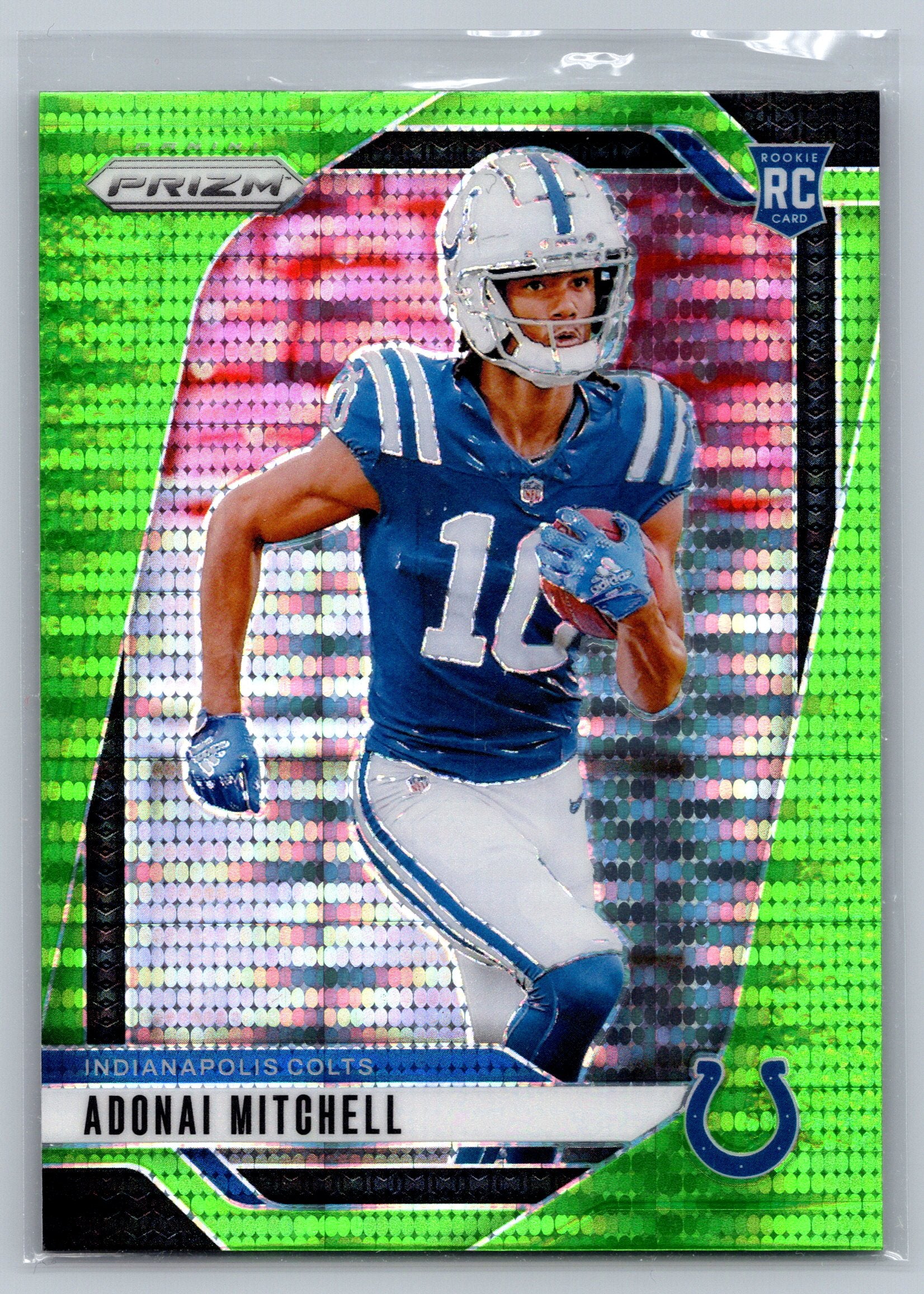 2024 Panini Prizm Adonai Mitchell Green Pulsar Rookie Card #303