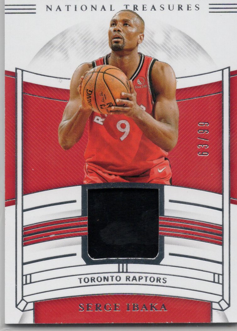 2019 Panini National Treasures Serge Ibaka Game-Worn Jersey Patch Card /99 #JT-SIB