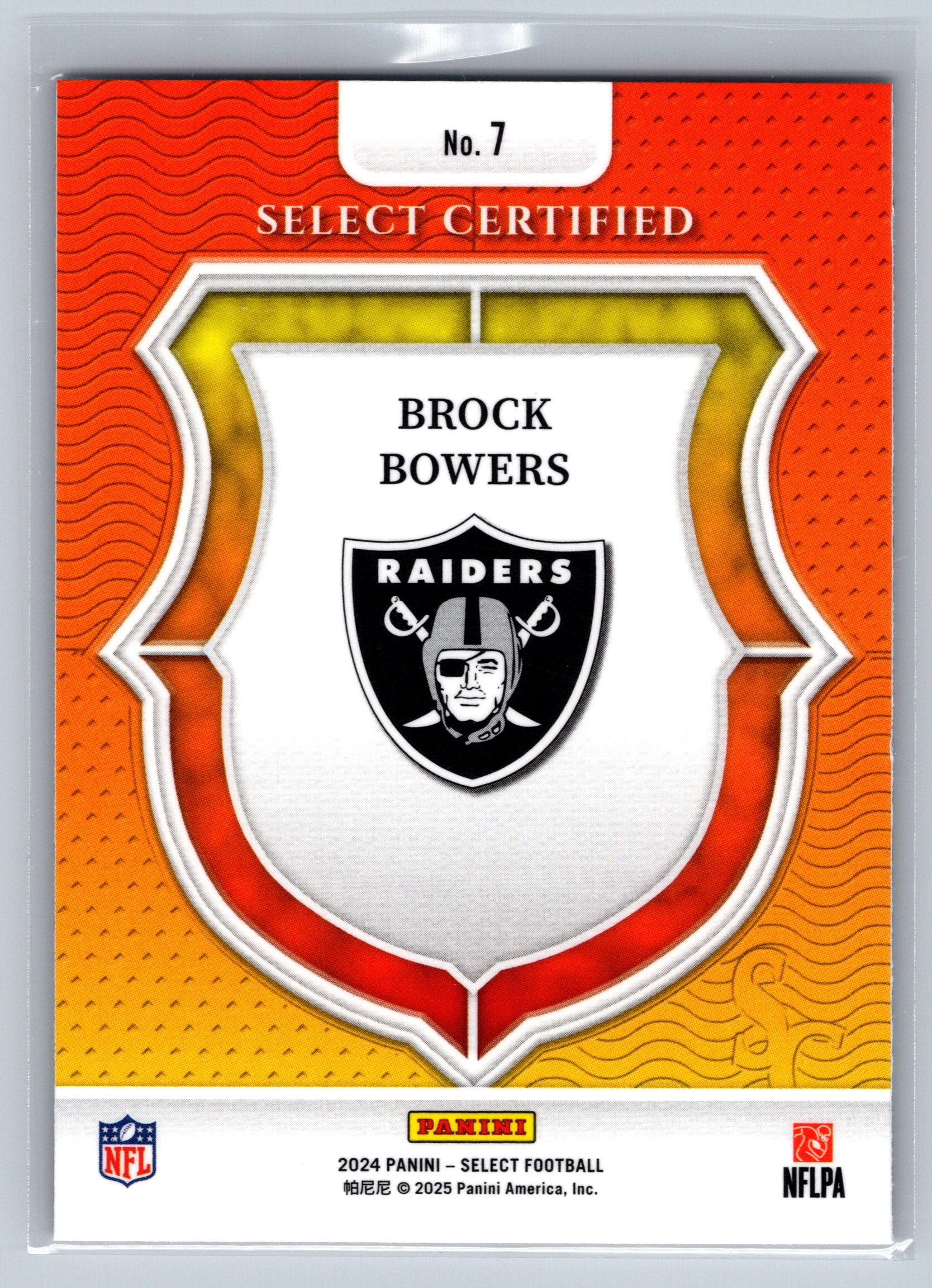 2024 Panini Select Certified Rookie Card #7