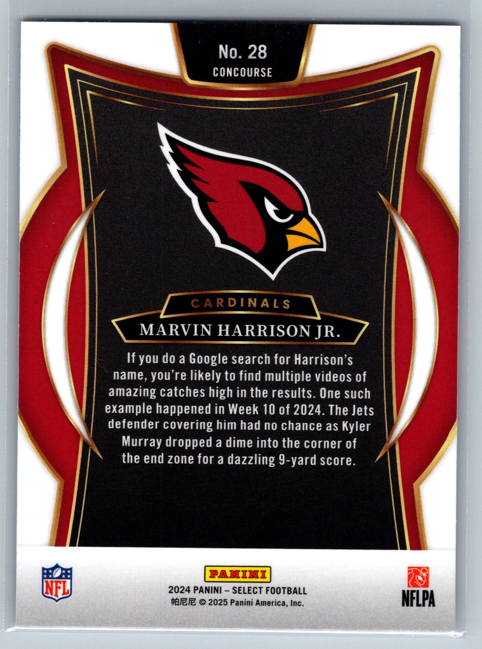 2024 Panini Select Marvin Harrison Jr. Concourse Level Rookie Card #28