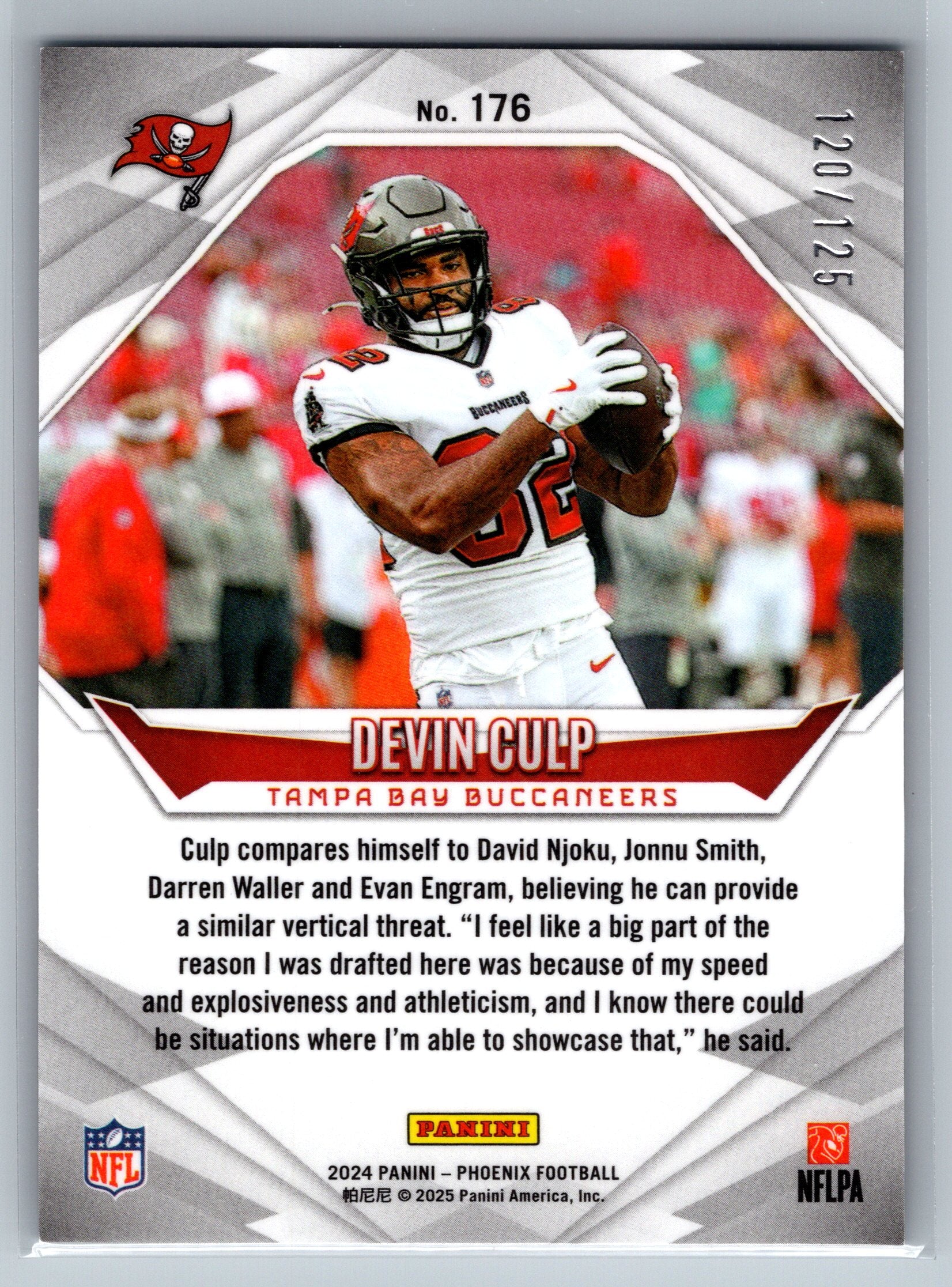 2024 Panini Phoenix Devin Culp Rookie Card /125 #176