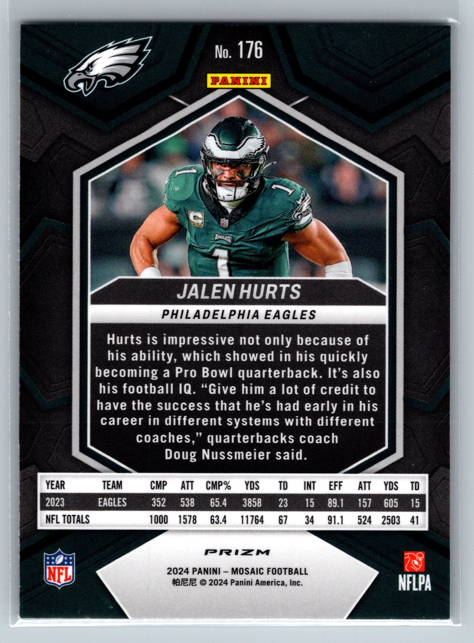 2024 Panini Mosaic Jalen Hurts Green #176