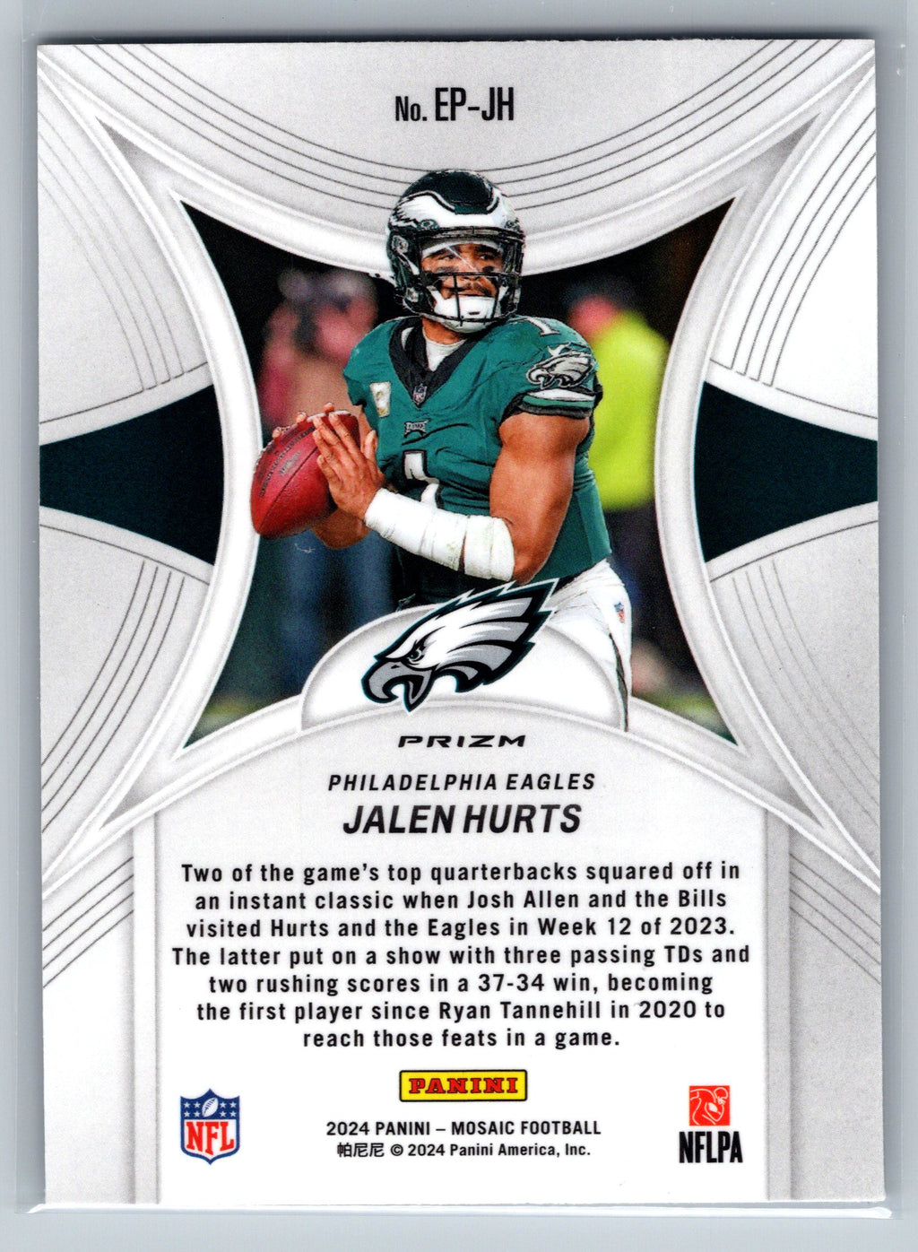 2024 Panini Mosaic Jalen Hurts Mosaic Epic Performers #EP-JH