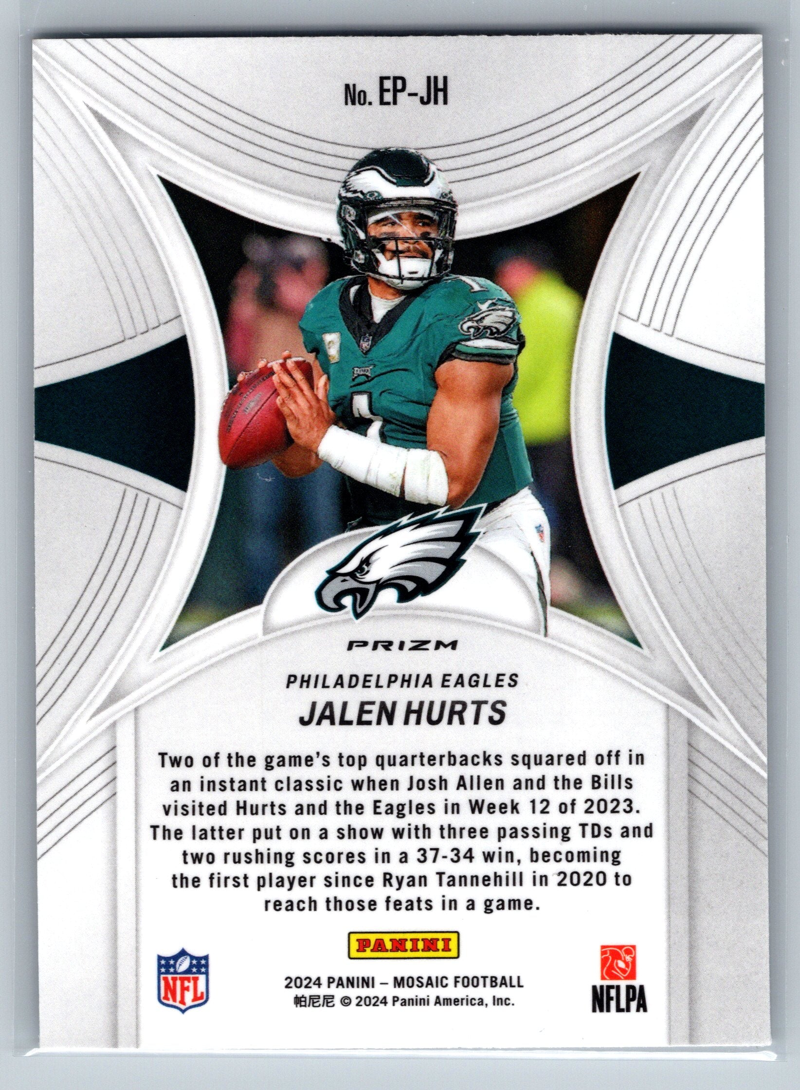 2024 Panini Mosaic Jalen Hurts Mosaic Epic Performers #EP-JH