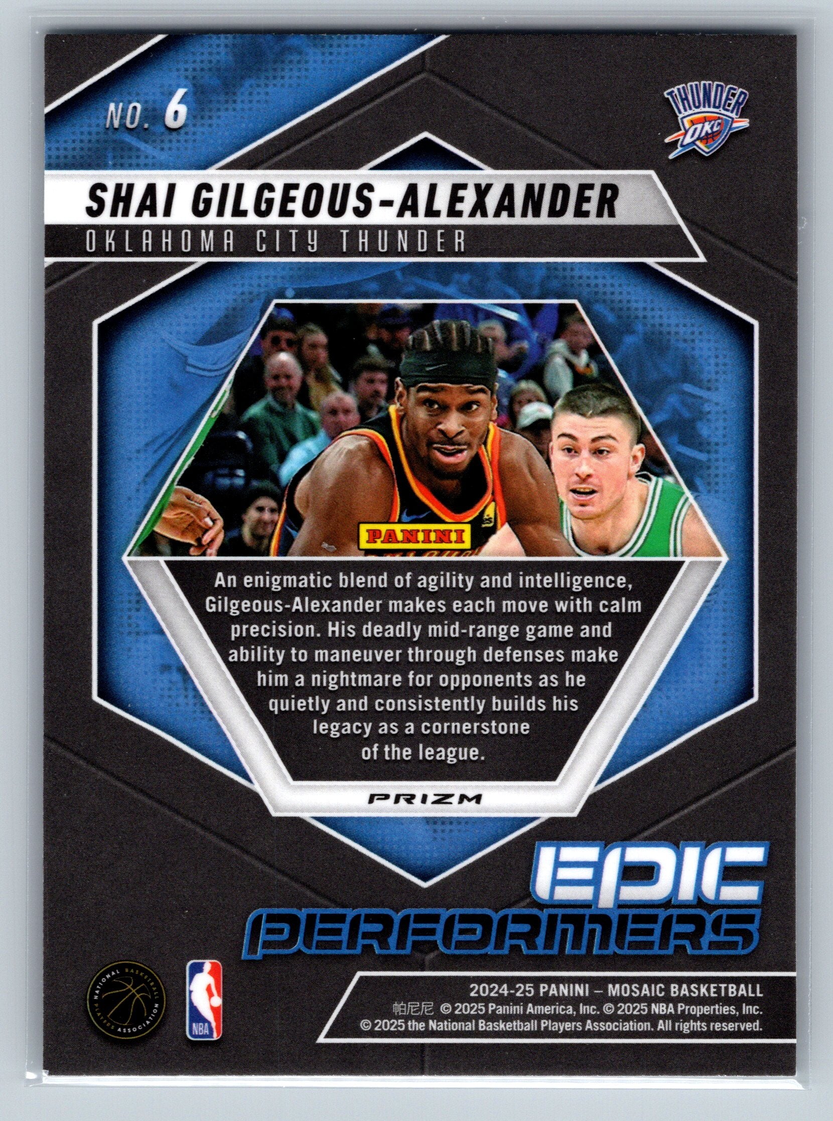 2024 Panini Mosaic Shai Gilgeous-Alexander Mosaic Epic Performers #6