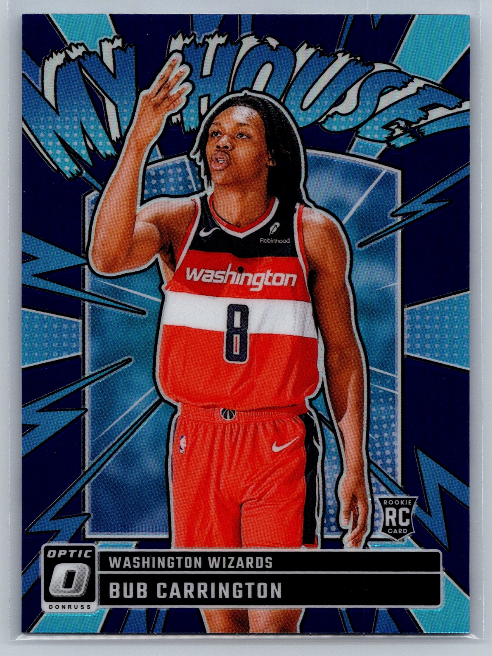 2024 Panini Optic Bub Carrington Purple My House Rookie Card #8