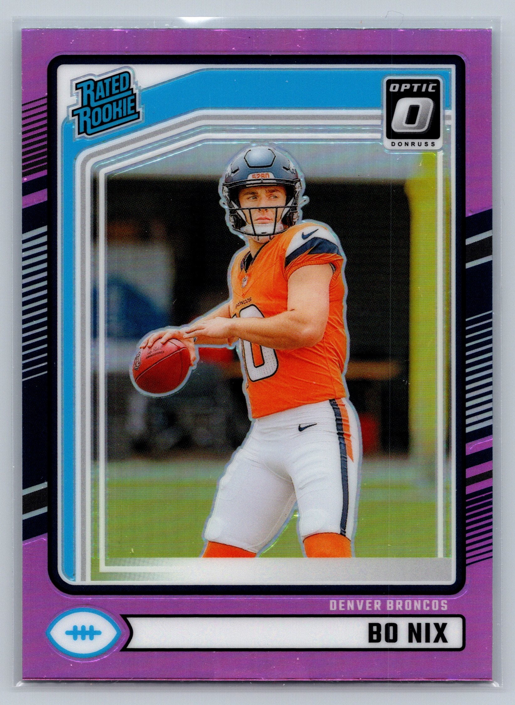 2024 Panini Donruss Bo Nix Pink Optive Preview Rated Rookie Card #369