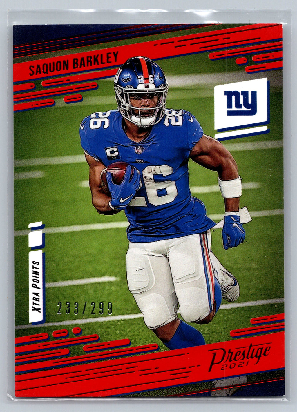 2021 Panini Prestige Saquon Barkley Red /299 #60