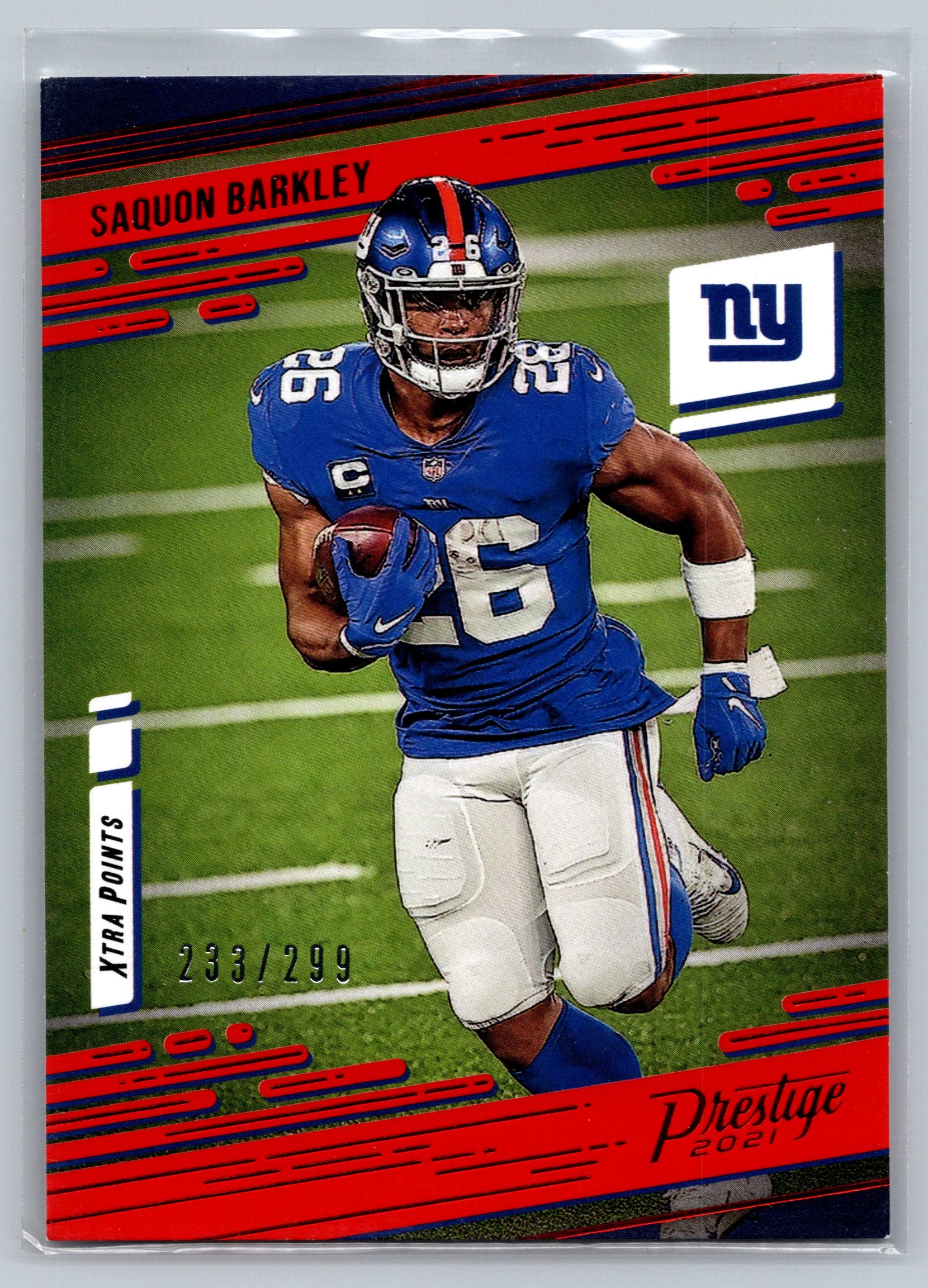 2021 Panini Prestige Saquon Barkley Red /299 #60
