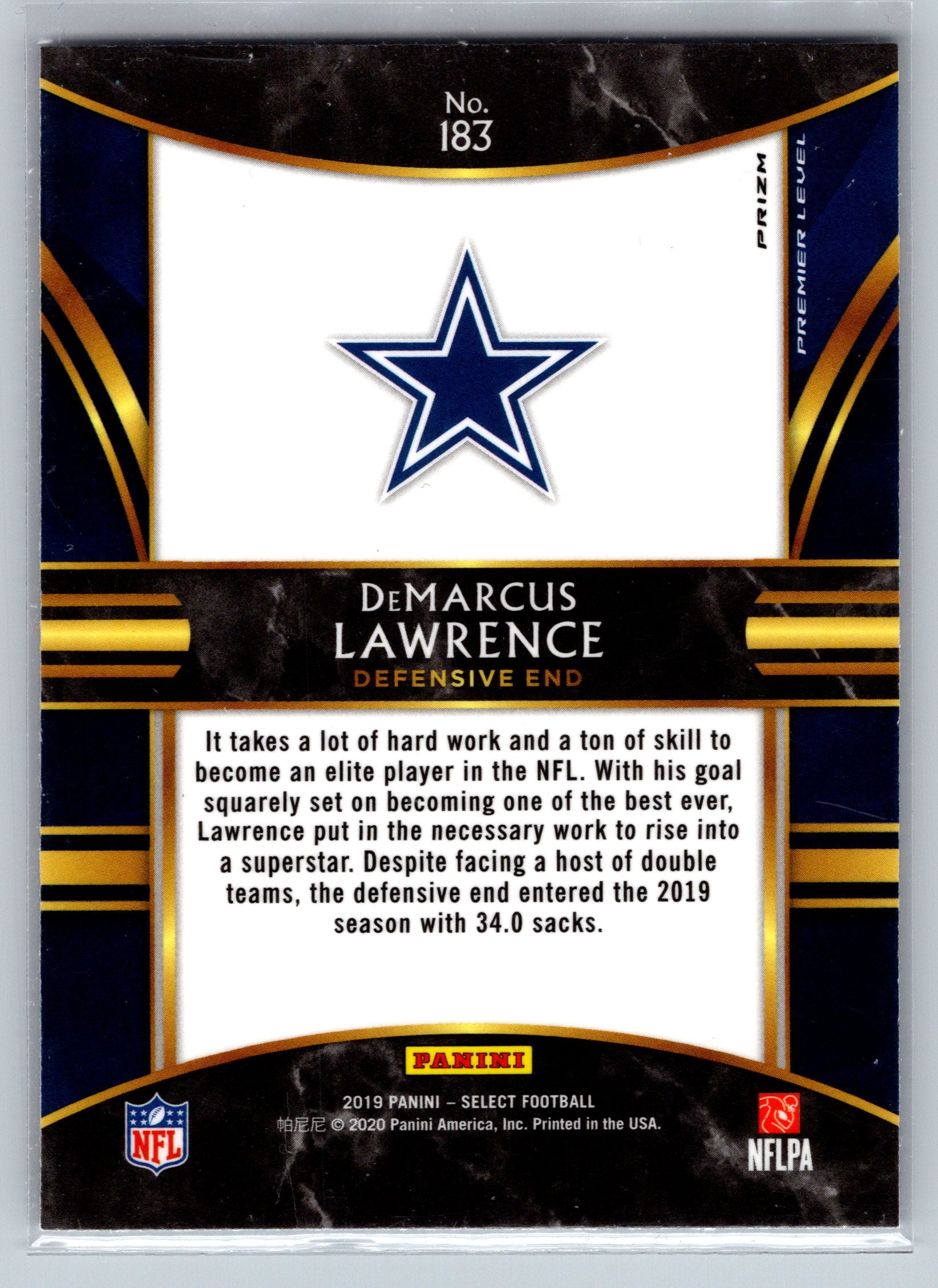 2019 Panini Select DeMarcus Lawrence Cosmic #183