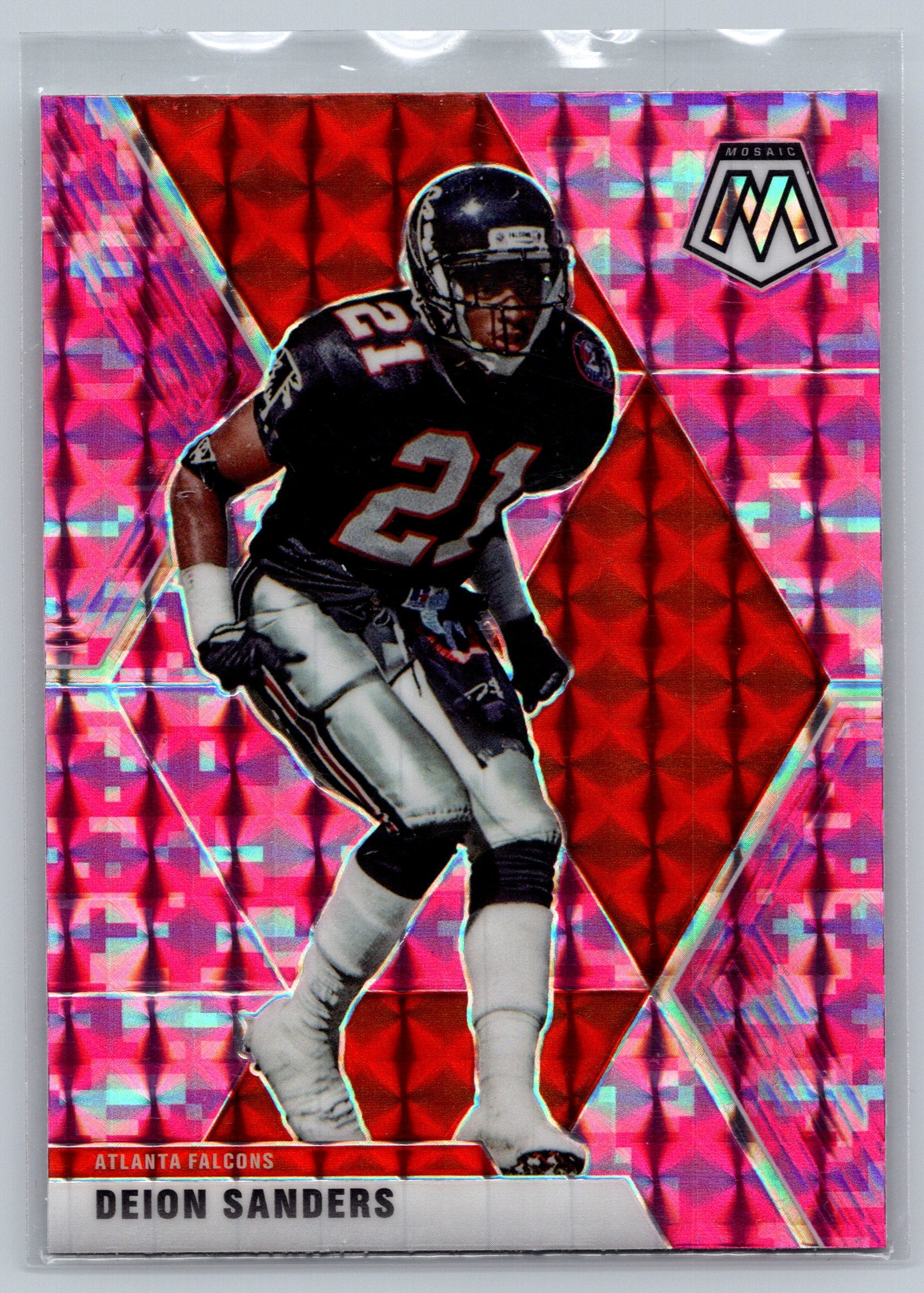 2020 Panini Mosaic Deion Sanders Pink Camo #18