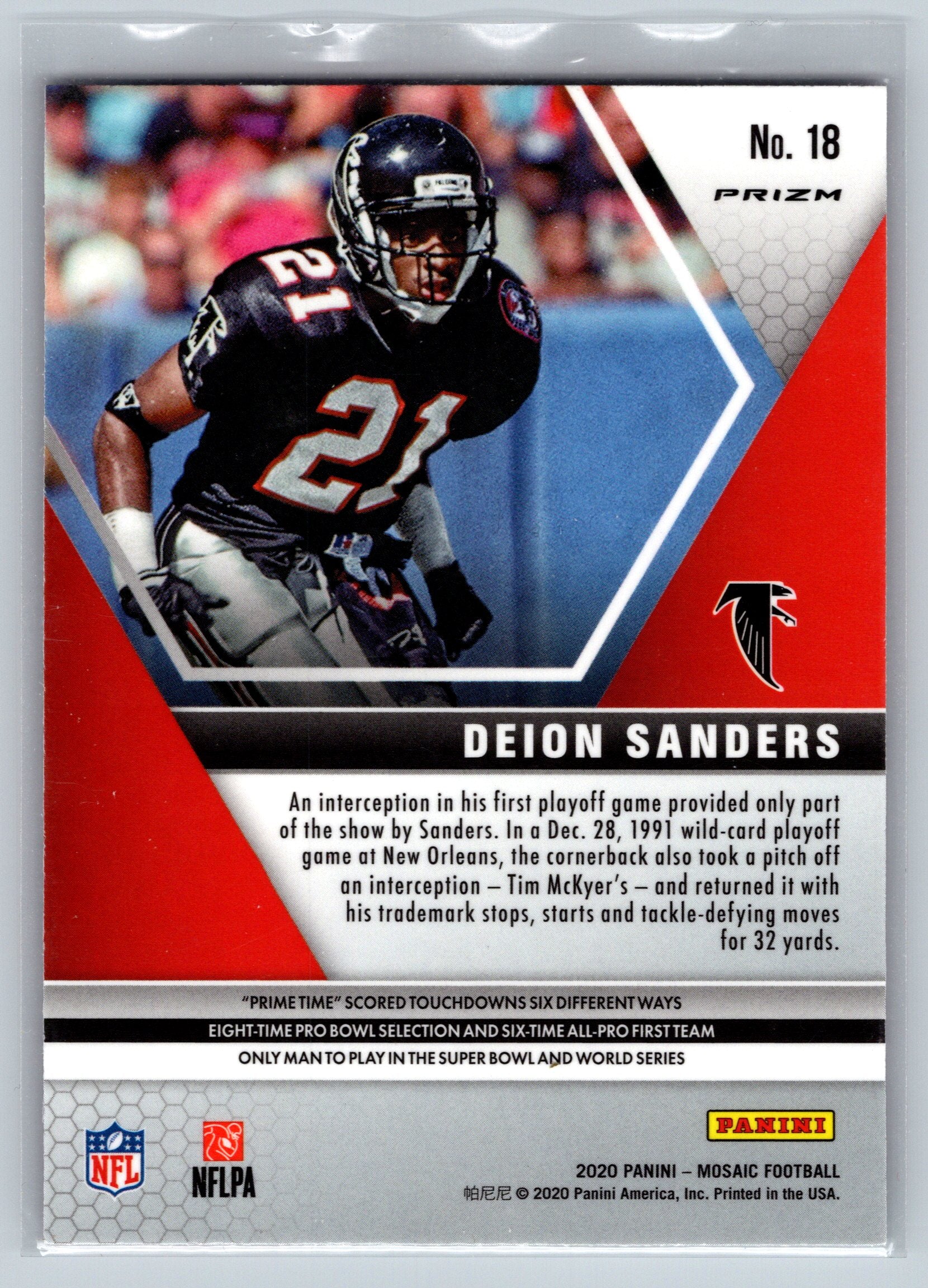 2020 Panini Mosaic Deion Sanders Pink Camo #18
