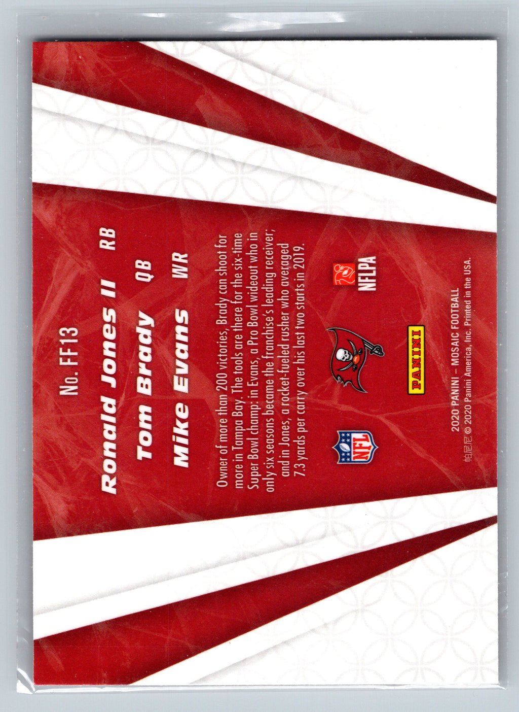 2020 panini Mosaic Tom Brady Mike Evans Ronald Jones II Flea Flicker #FF-13