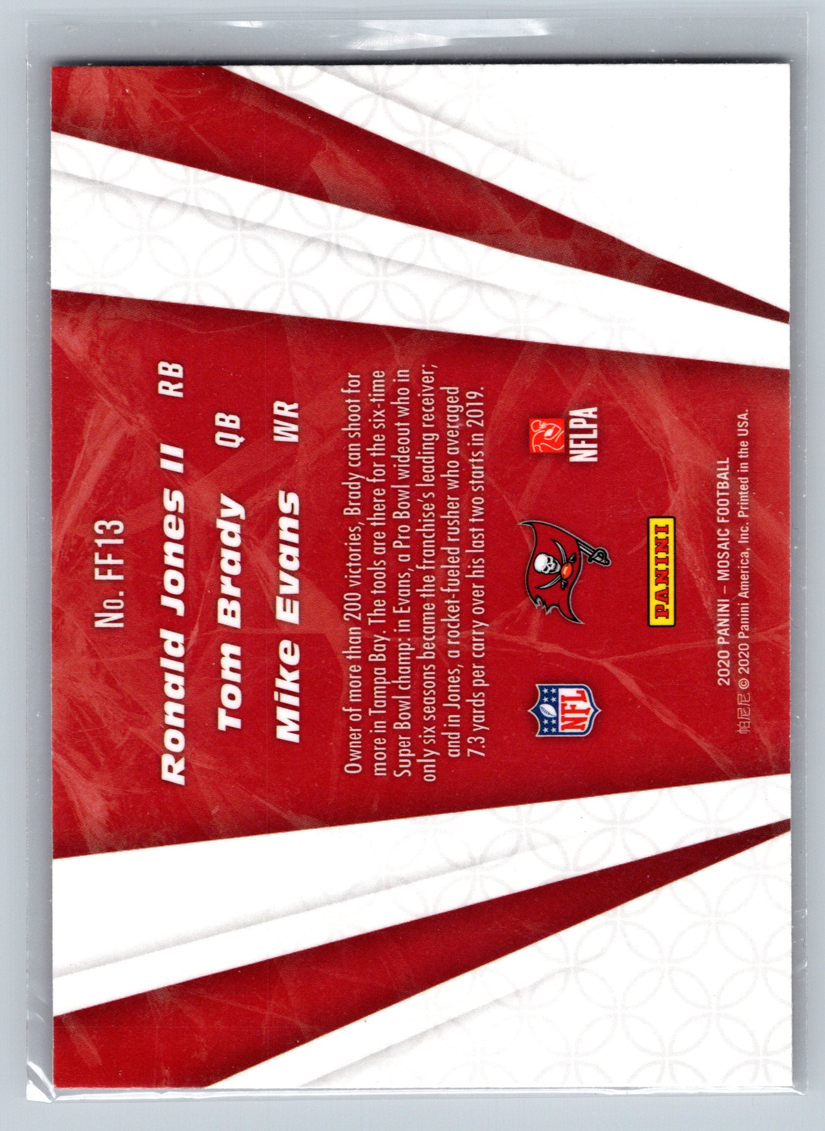 2020 panini Mosaic Tom Brady Mike Evans Ronald Jones II Flea Flicker #FF-13
