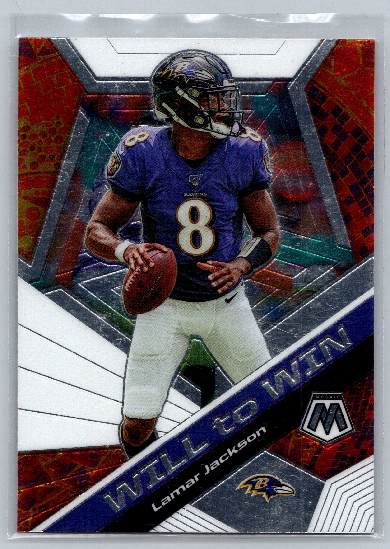 2020 Panini Mosaic Lamar Jackson Will to Win #WW2