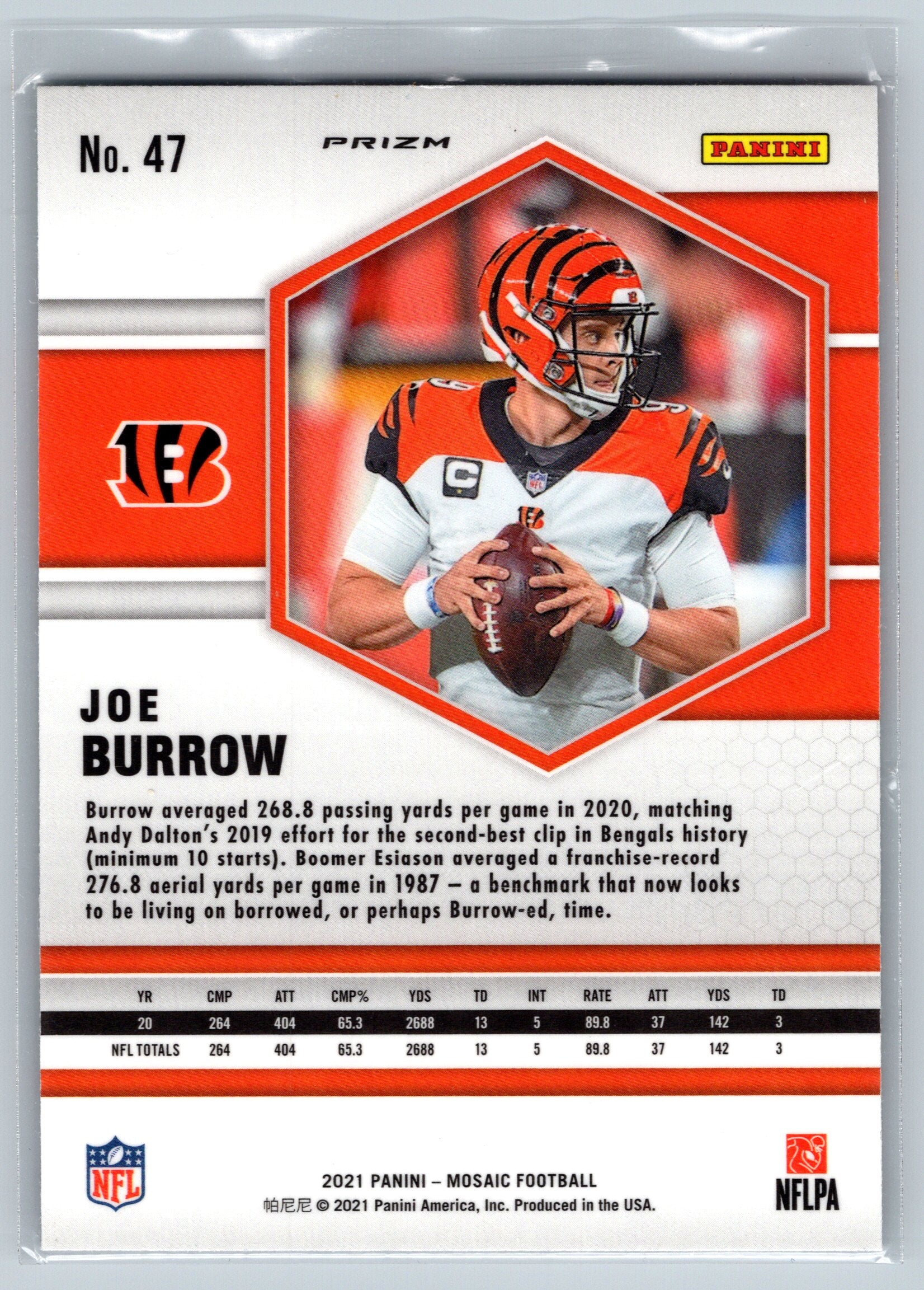 2021 Panini Mosaic Joe Burrow Green #47