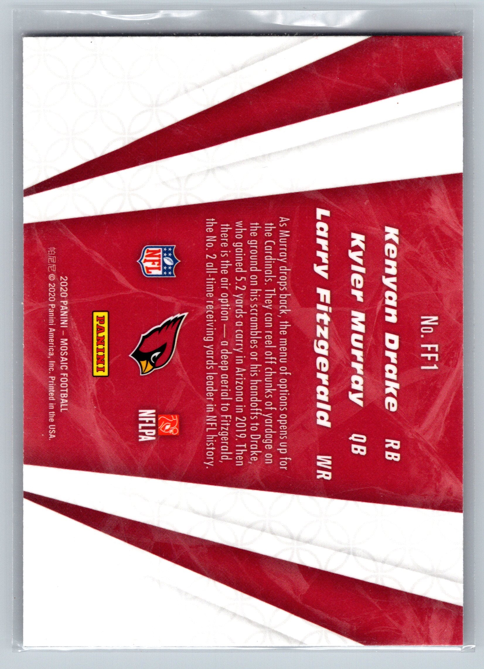 2020 Panini Mosaic Kyler Murray Kenyan Drake Larry Fitzgerald Flea Flicker #FF1