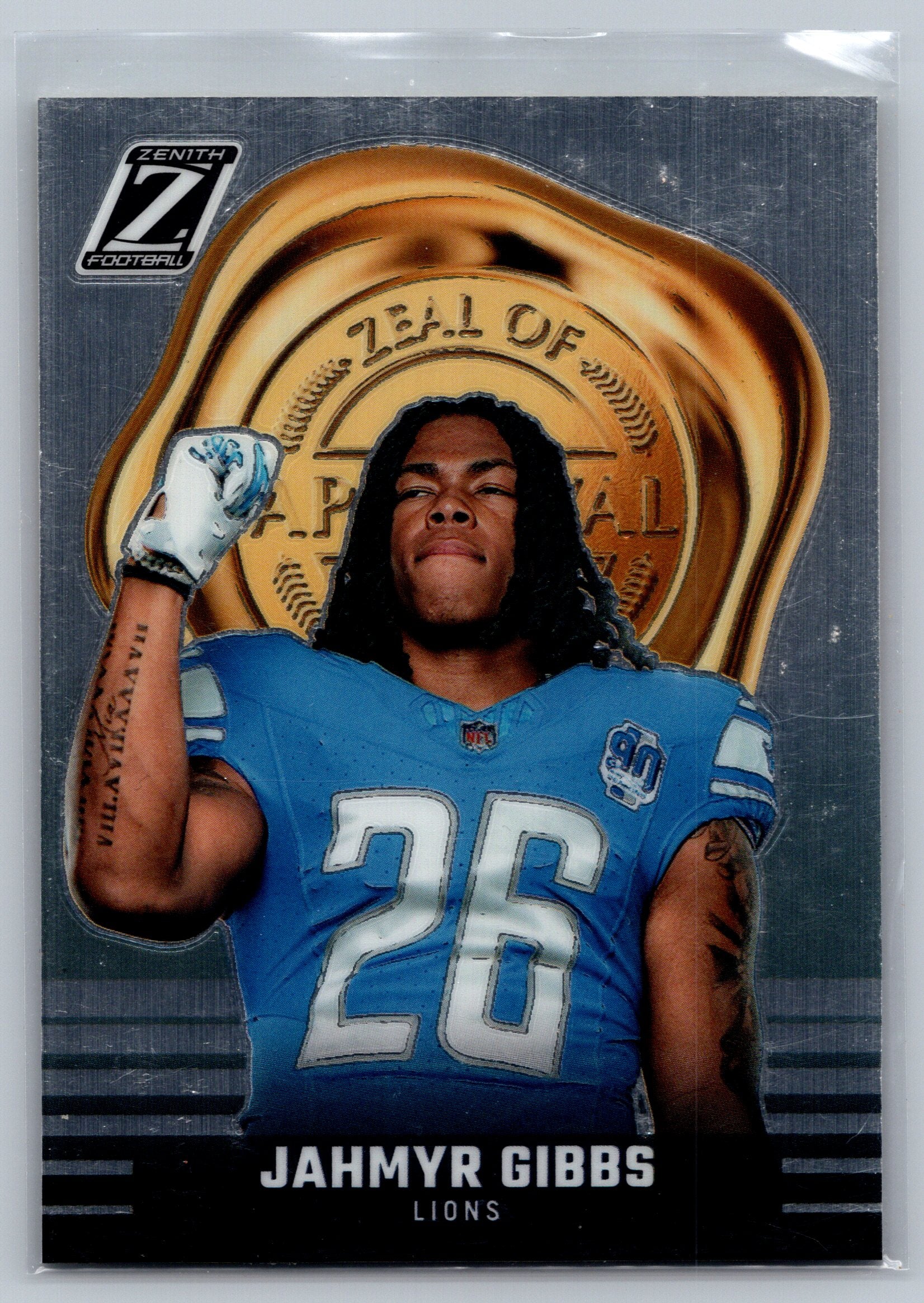 2023 Panini Zenith Jahmyr Gibbs Zeal of Approval Rookie Card #28