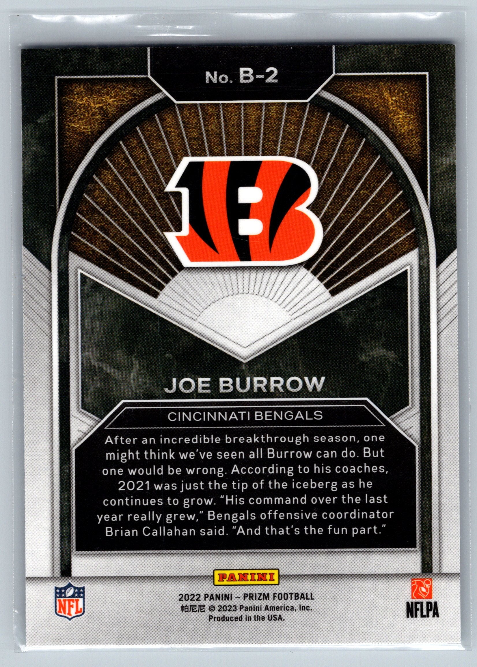2022 Panini Prizm Joe Burrow Brilliance #B-2