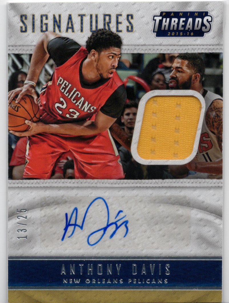 2025 Panini Threads Anthony Davis Game-Worn Patch Auto /25 #TS-ADV