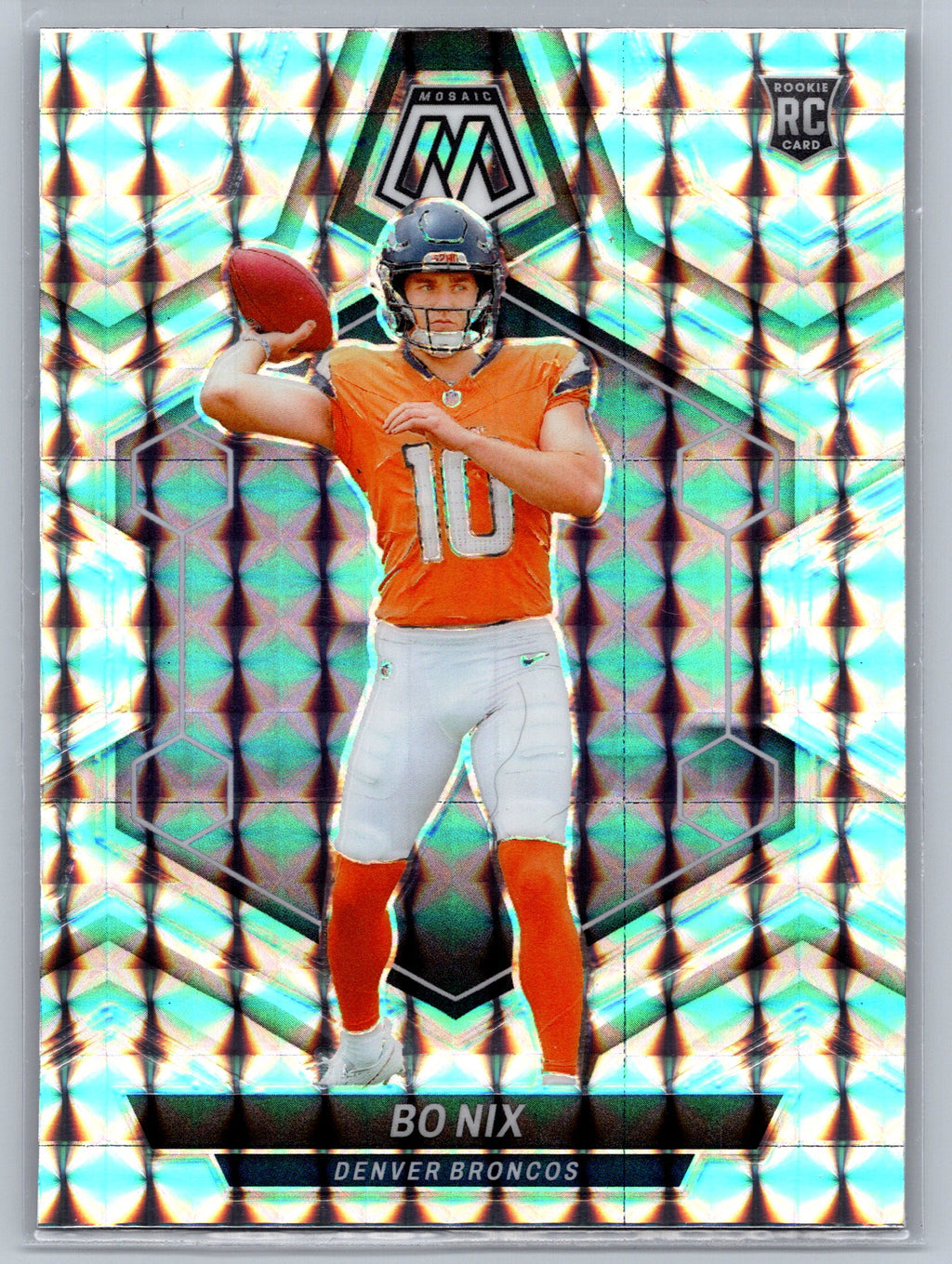 2024 Panini Mosaic Bo Nix Mosaic Rookie Card #312