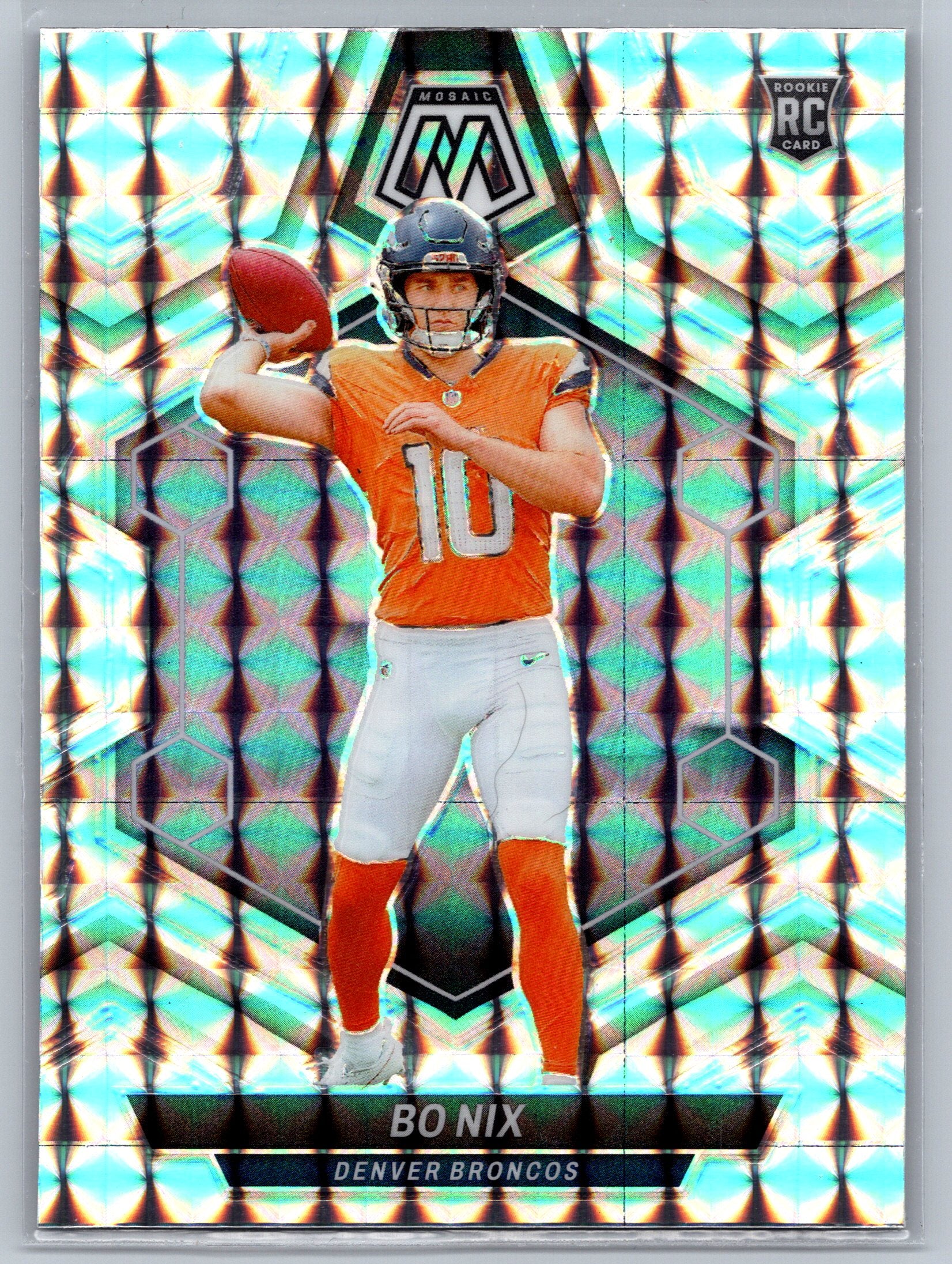 2024 Panini Mosaic Bo Nix Mosaic Rookie Card #312