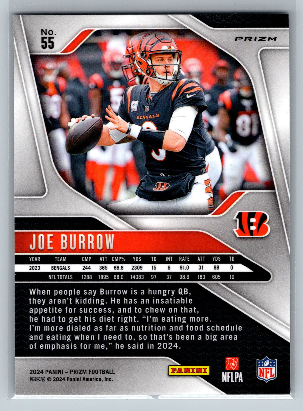 2024 Panini Joe Burrow Green #55
