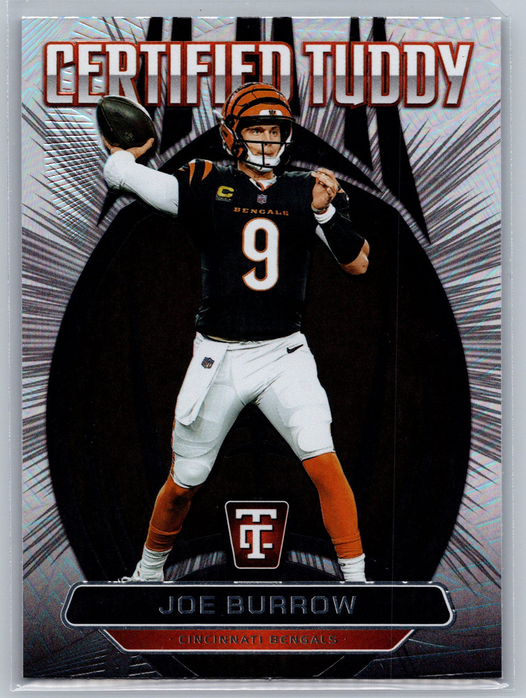 2024 Panini Totally Certified Joe Burrow Silver Certified Tuddy #16