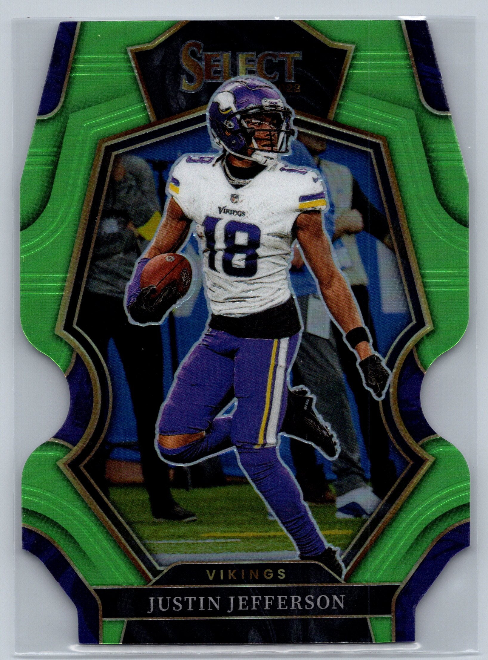 2022 Panini Select Justin Jefferson Neon Green Premier Level /299 #163