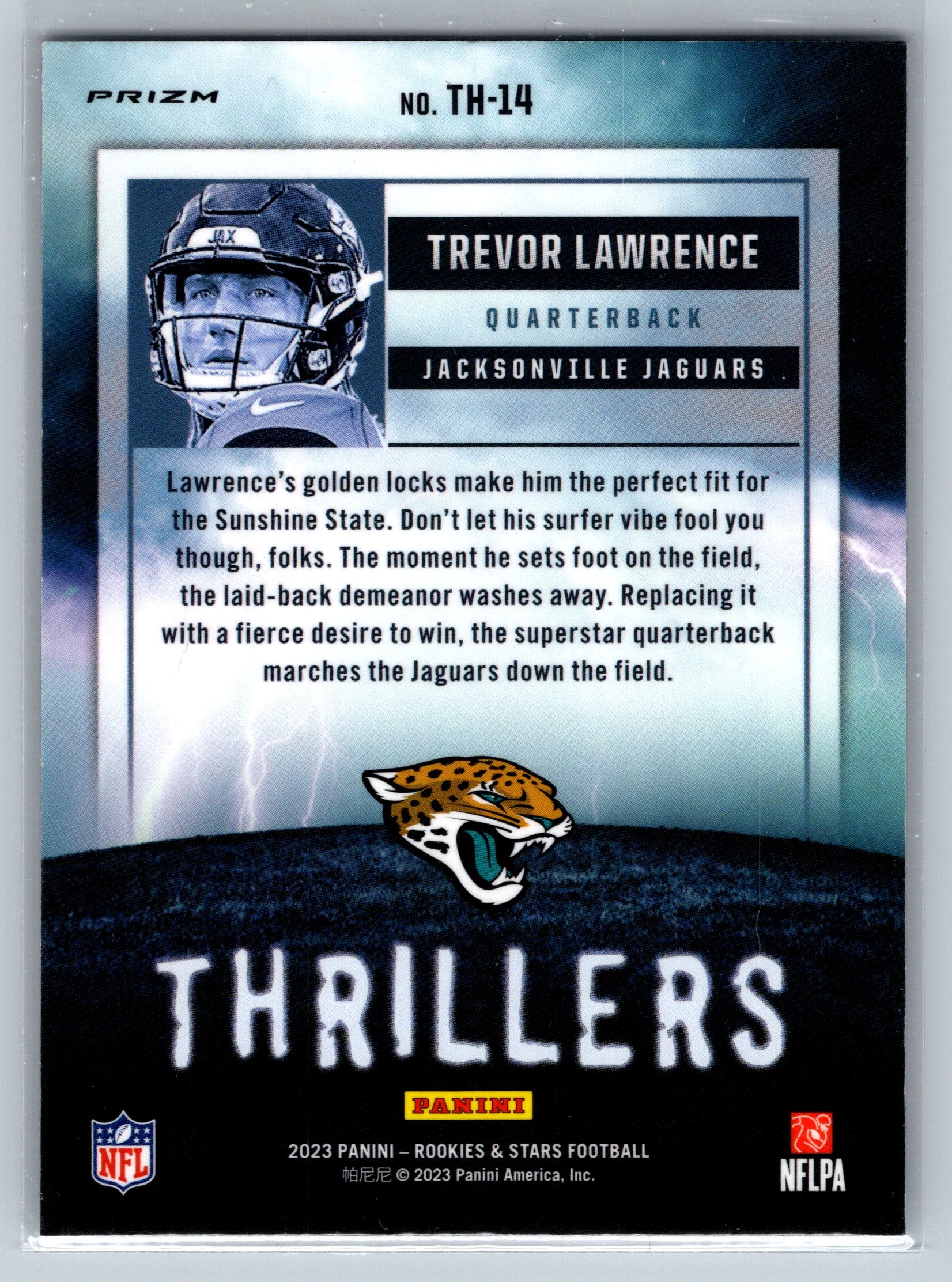 2023 Panini Rookies & Stars Trevor Lawrence Holo Thrillers #TH-14