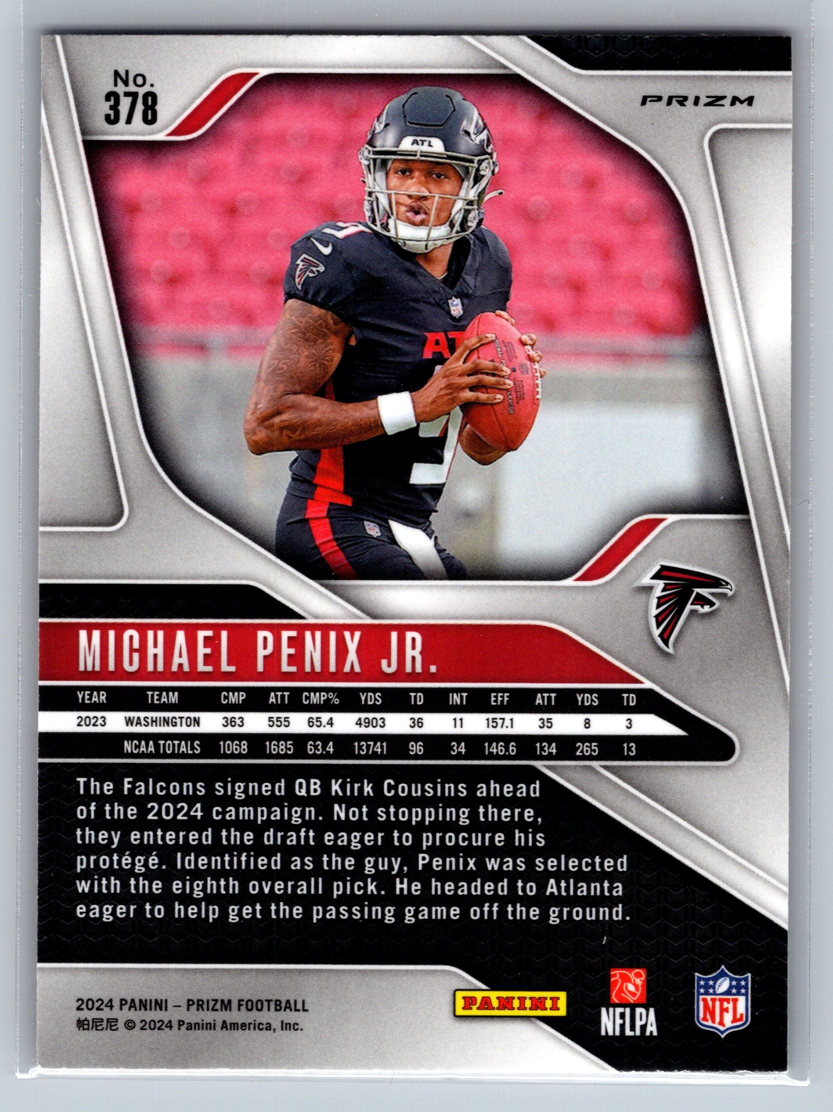 2024 Panini Prizm Michael Penix Jr. Disco Rookie Card #378