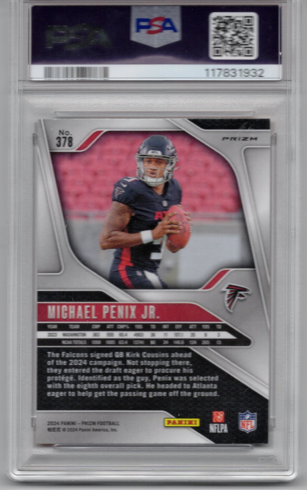 2024 Panini Prizm Micheal Penix Jr. Disco Rookie Card PSA 9 #378
