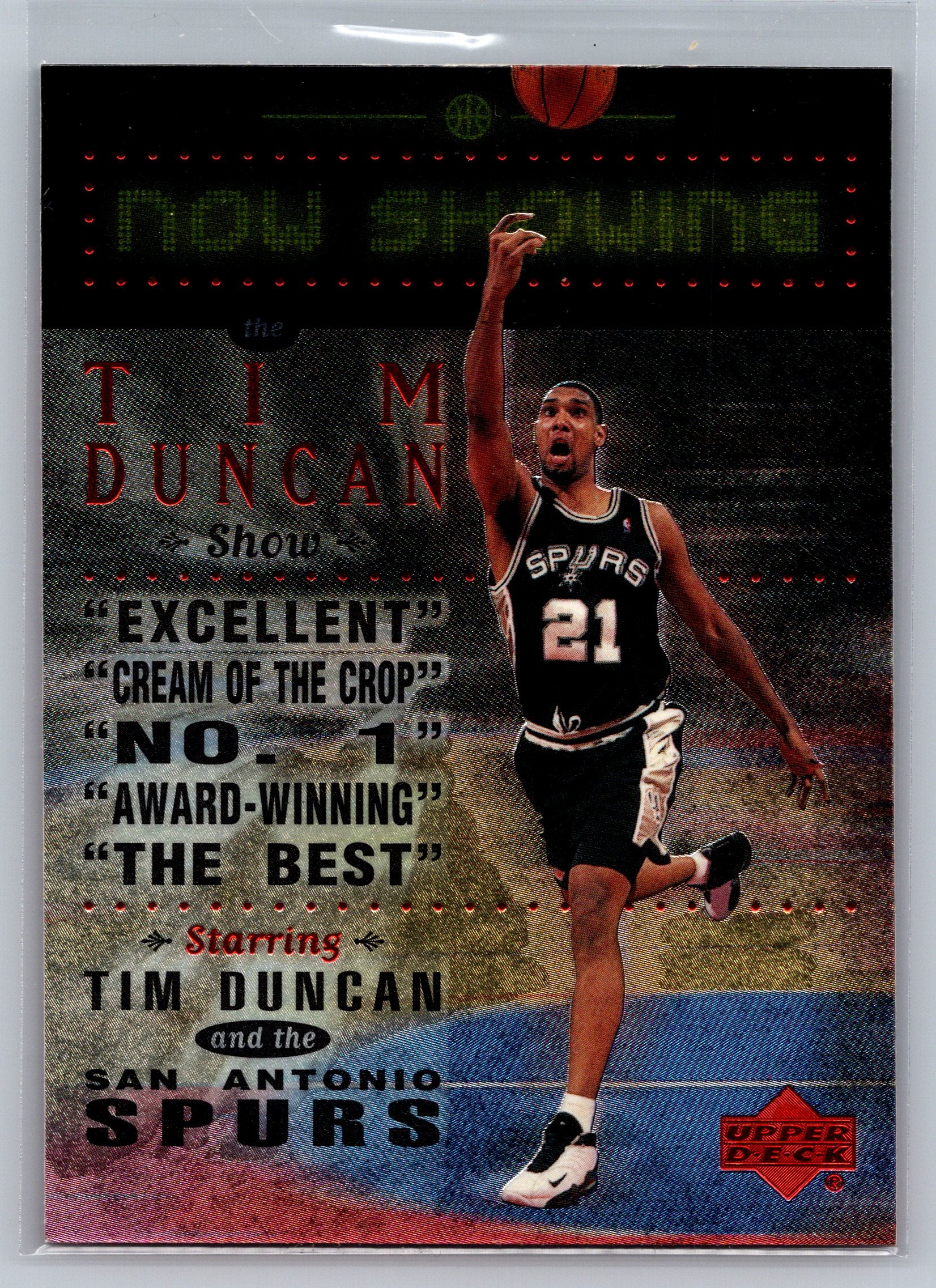 1999 Upper Deck Tim Duncan Now Showing #NS24