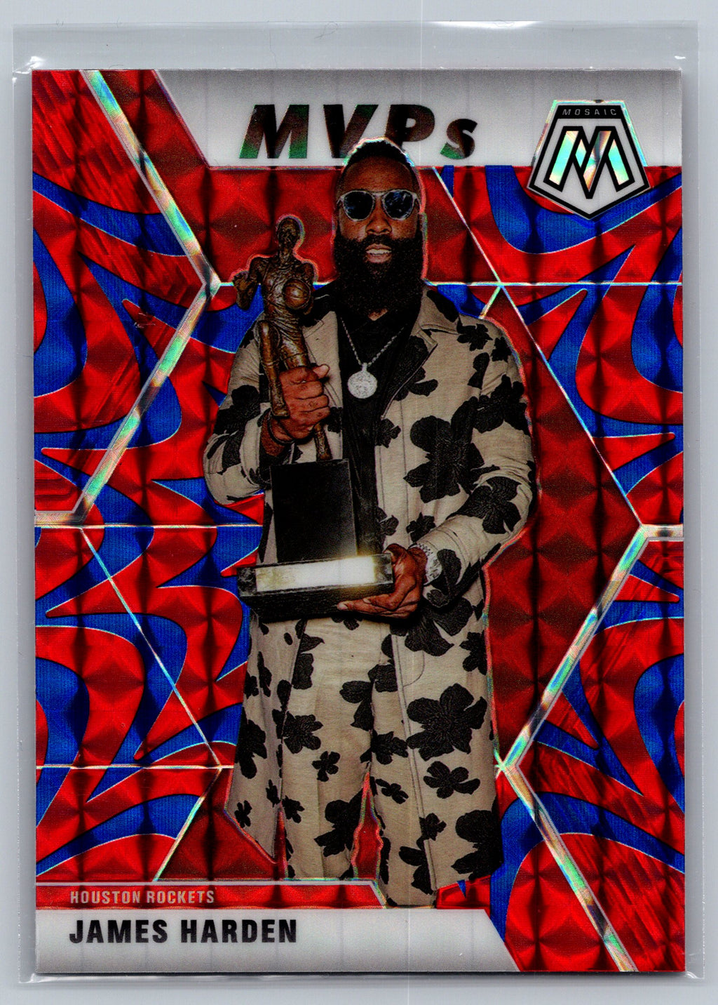 2019 Panini Mosaic James Harden MVPs Reactive Blue #296