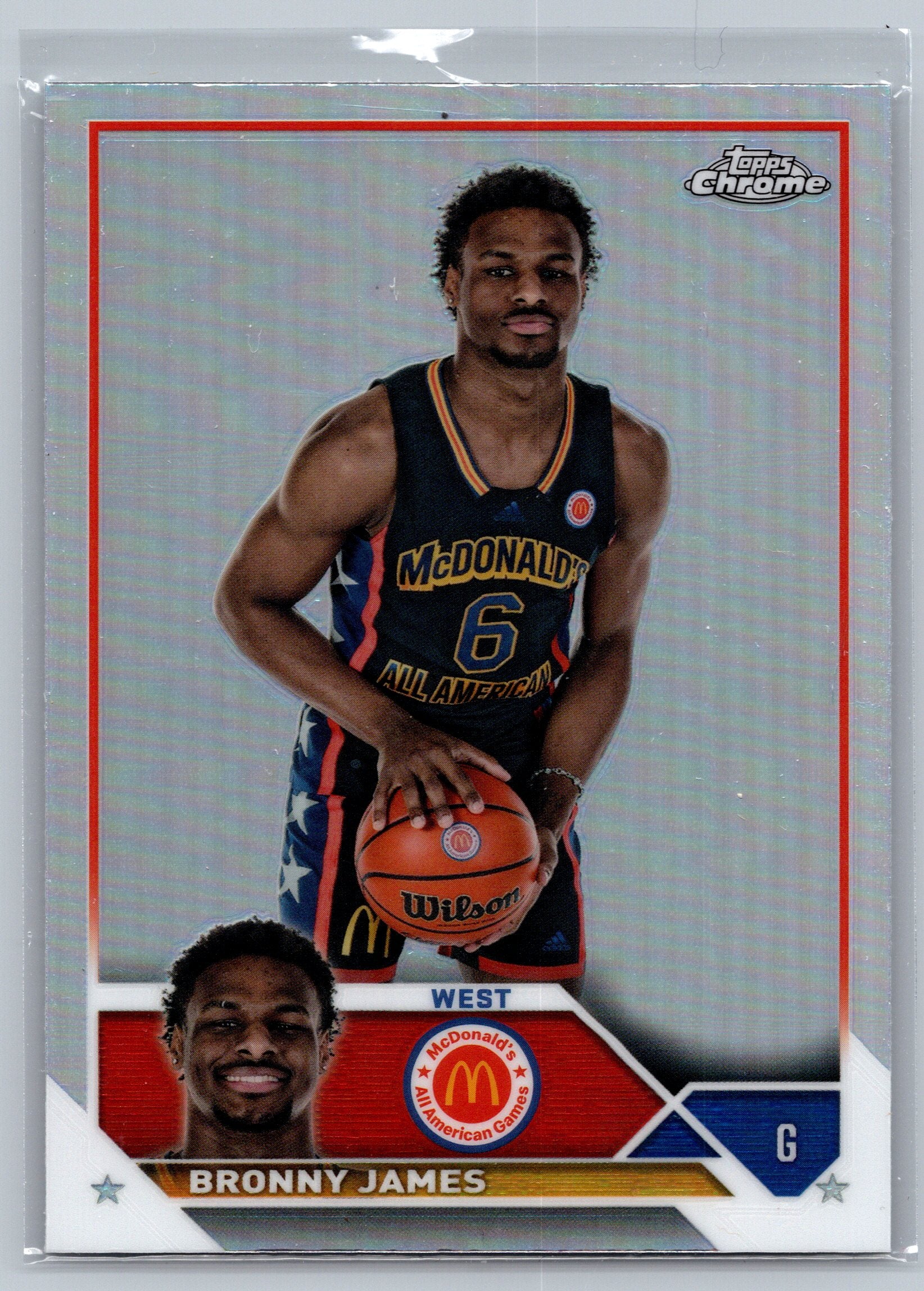 2023 Topps Chrome Bronny James McDonald's All American Holo #68