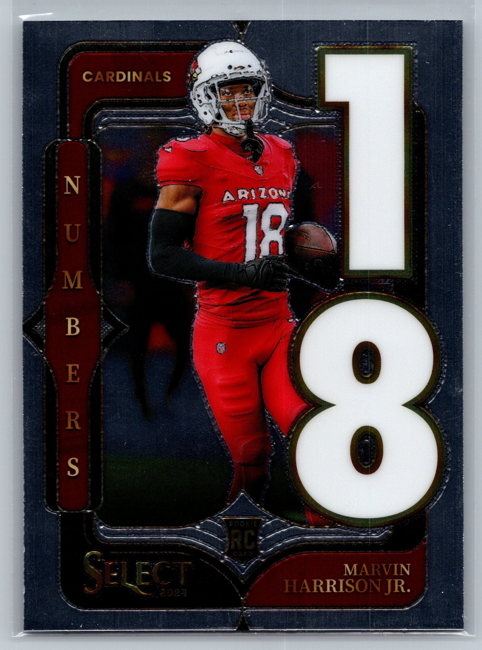 2024 Panini Select Marvin Harrison Jr. Numbers Rookie Card #4