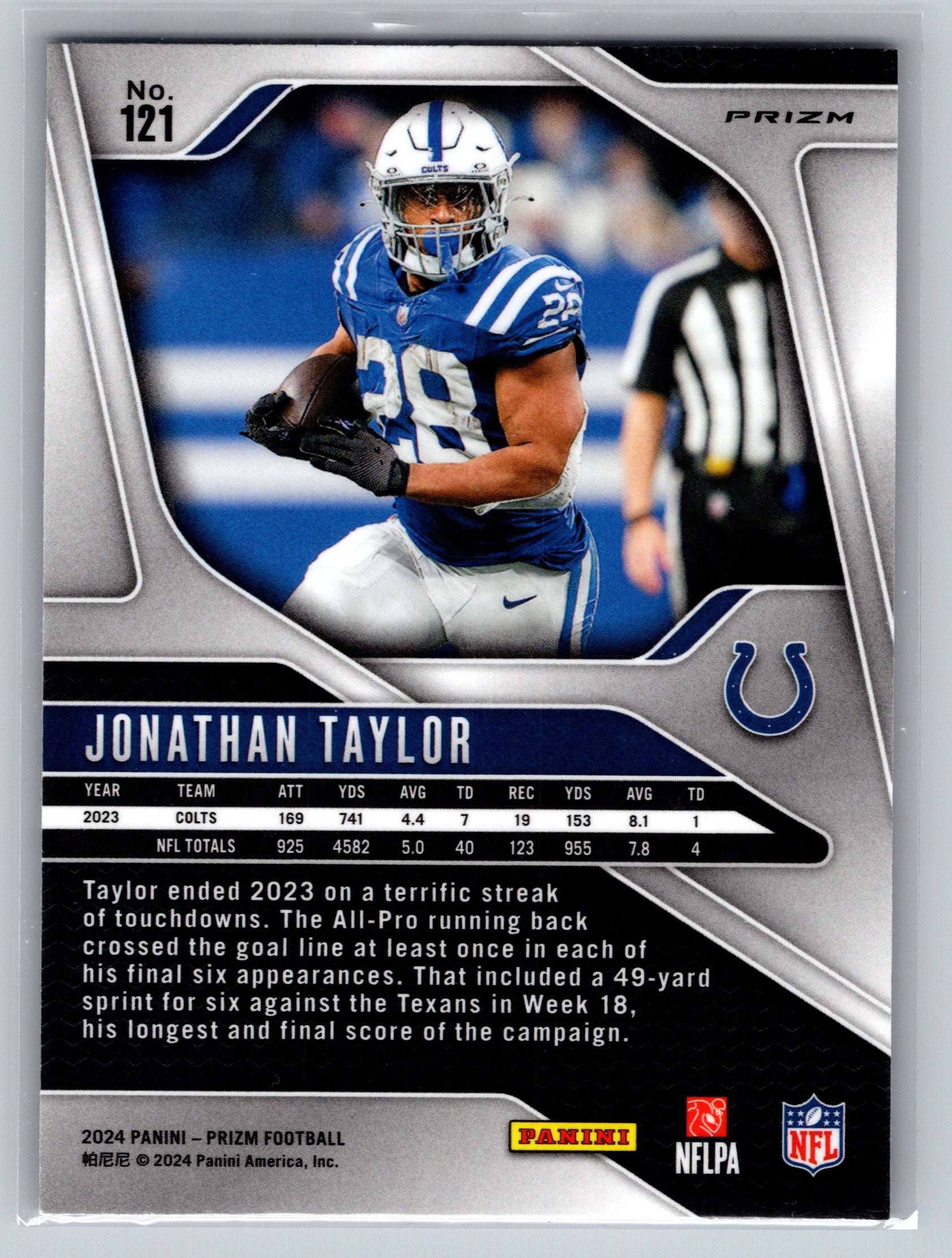 2024 Panini Prizm Jonathan Taylor Pink #121