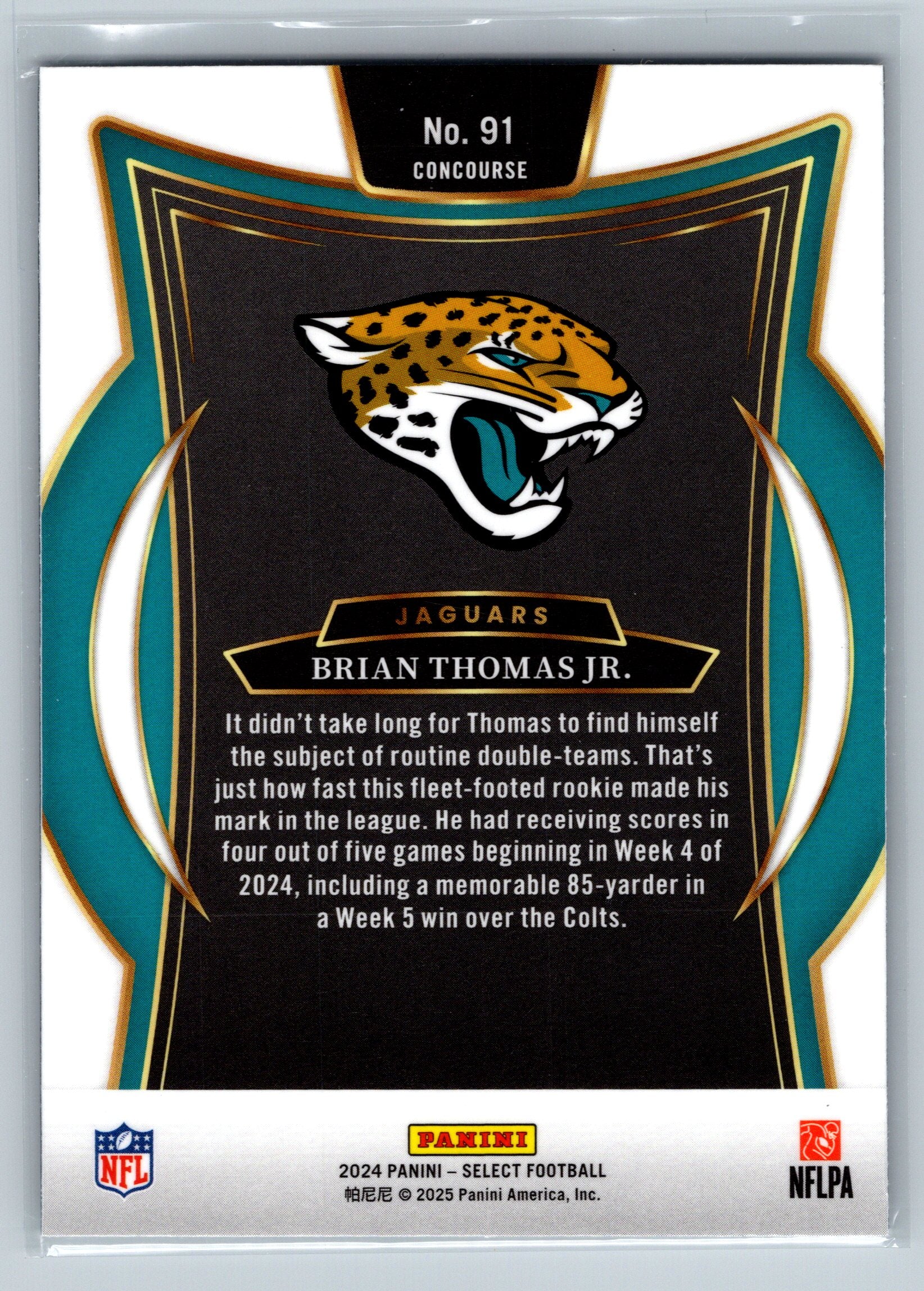 2024 Panini Select Brian Thomas Jr. Concourse Level Rookie Card #91