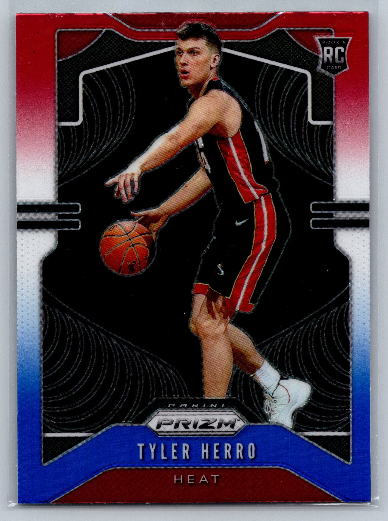 2019 Panini Prizm Tyler Herro Red White Blue Rookie Card #259