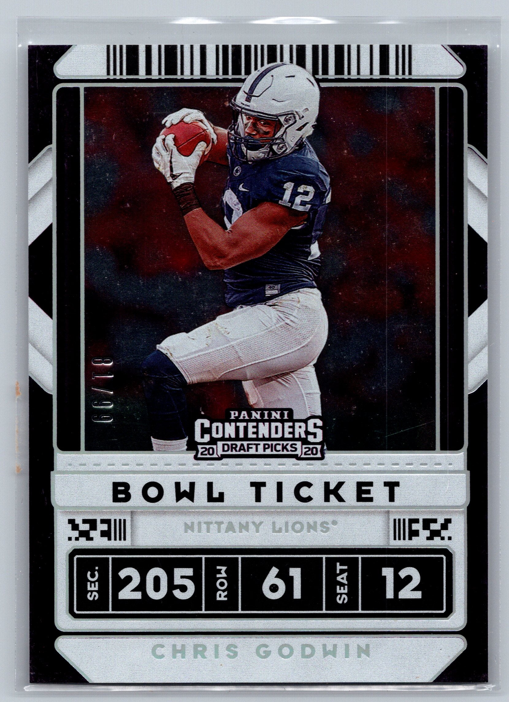 2020 Panini Contenders Draft Picks Chris Godwin Bowl Ticket Rookie Card /99 #