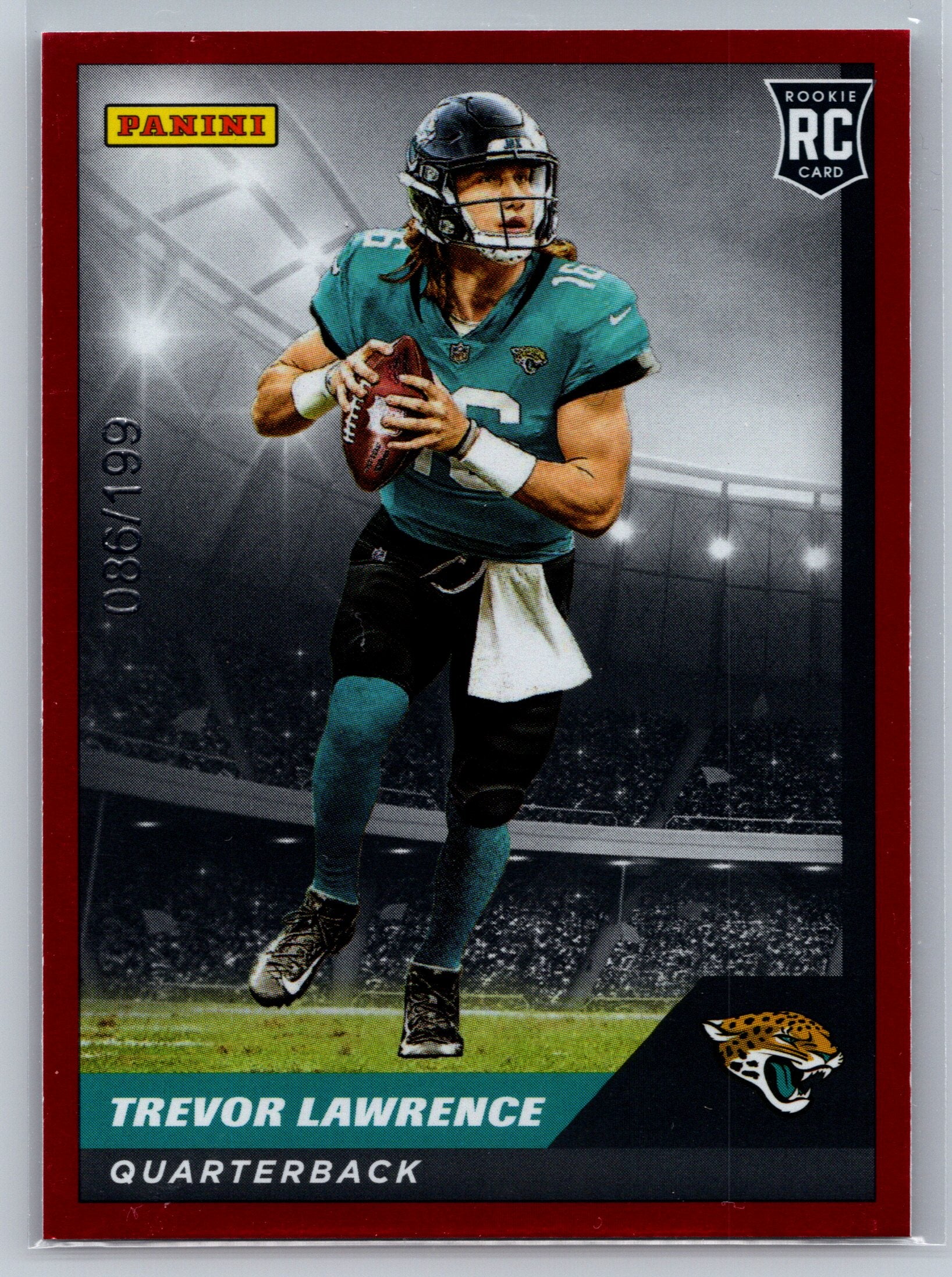 2021 Panini Sticker and Card Collection Trevor Lawrence Rookie Card /199 #100