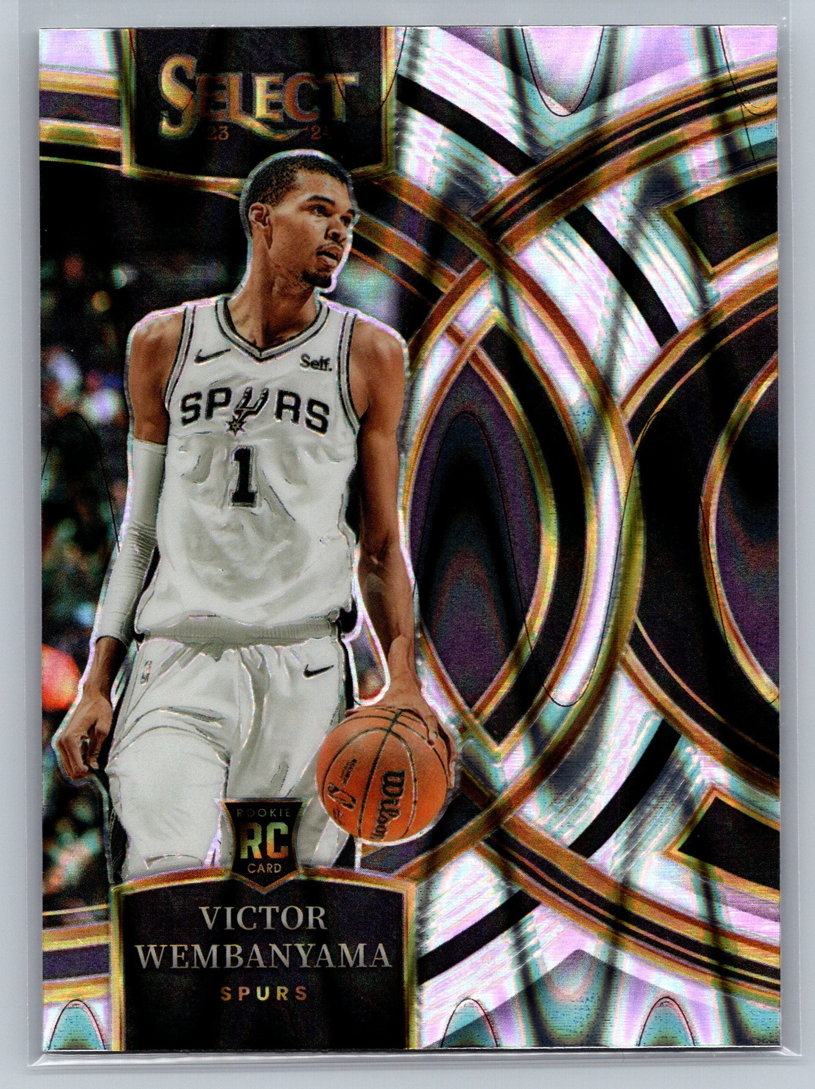 2023 Panini Select Victor Wembanyama Tectonic Premier Level Rookie Card #121